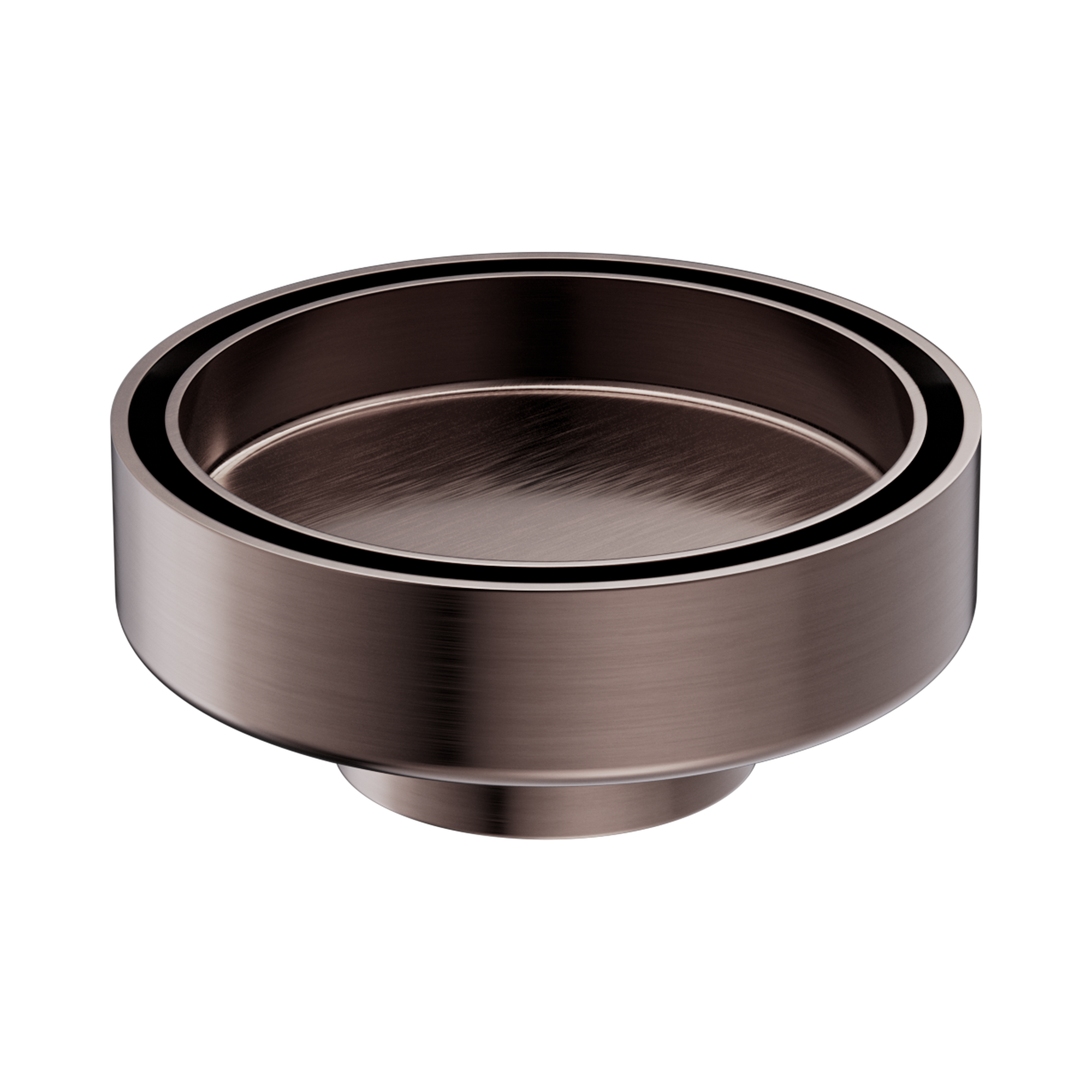 NRFW003 BZ 100mm Round Tile Insert Floor Waste 50mm Outlet Brushed Bronze image 1