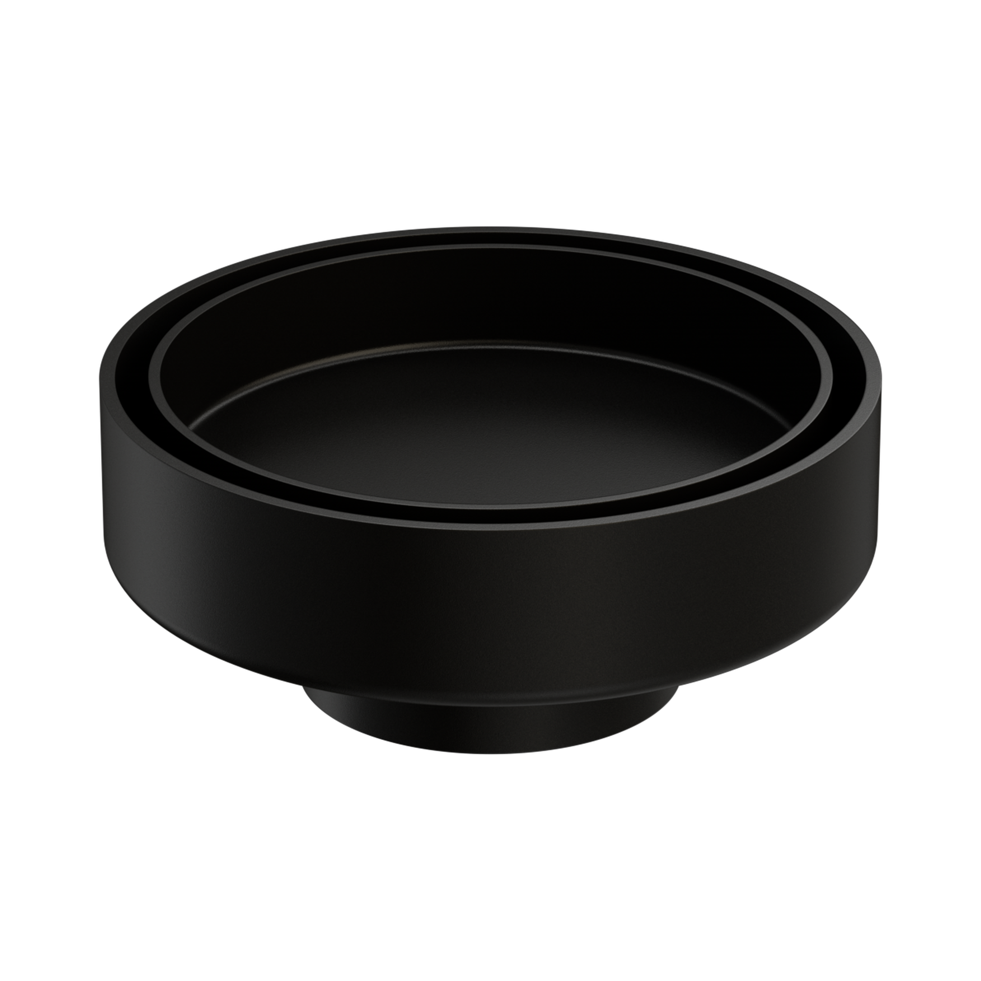 NRFW003 MB 100mm Round Tile Insert Floor Waste 50mm Outlet Matte Black image 1