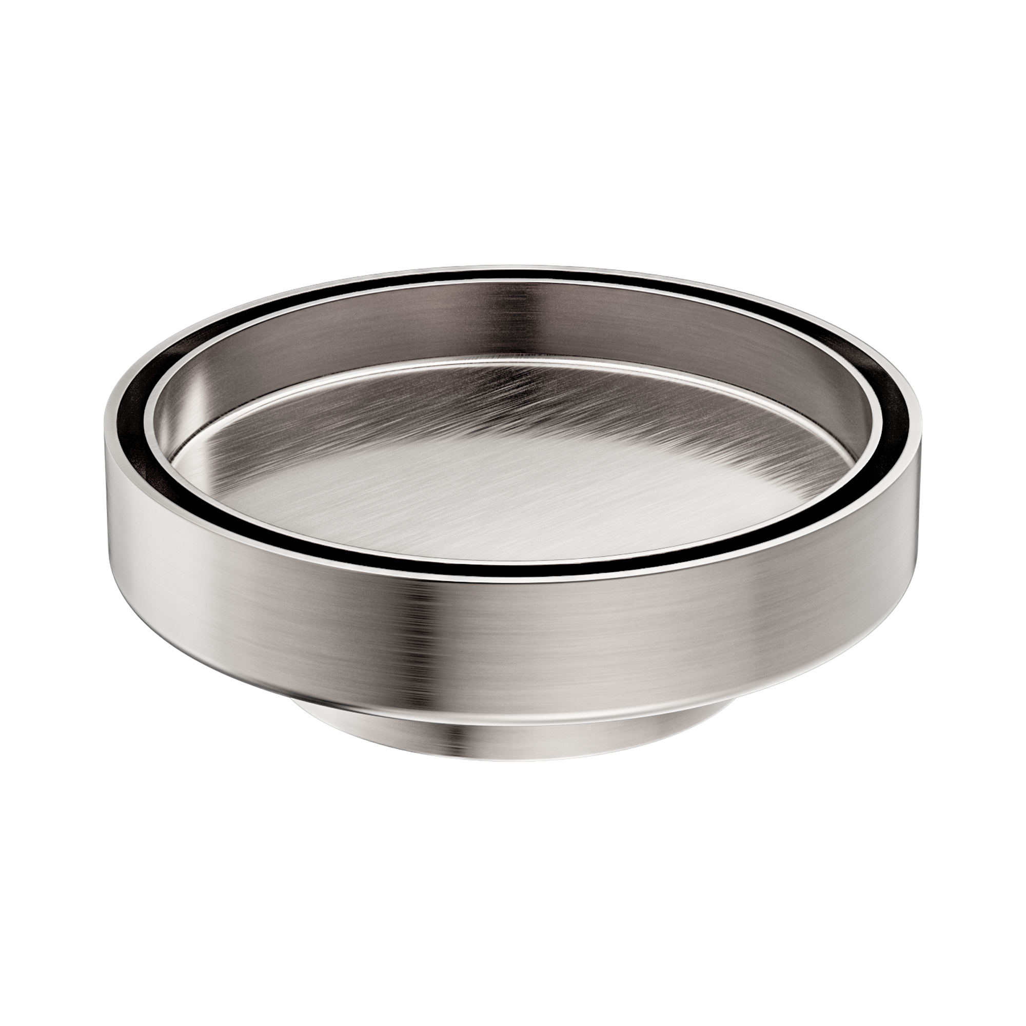 NRFW004 BN 130mm Round Tile Insert Floor Waste 80mm Outlet Brushed Nickel image 1