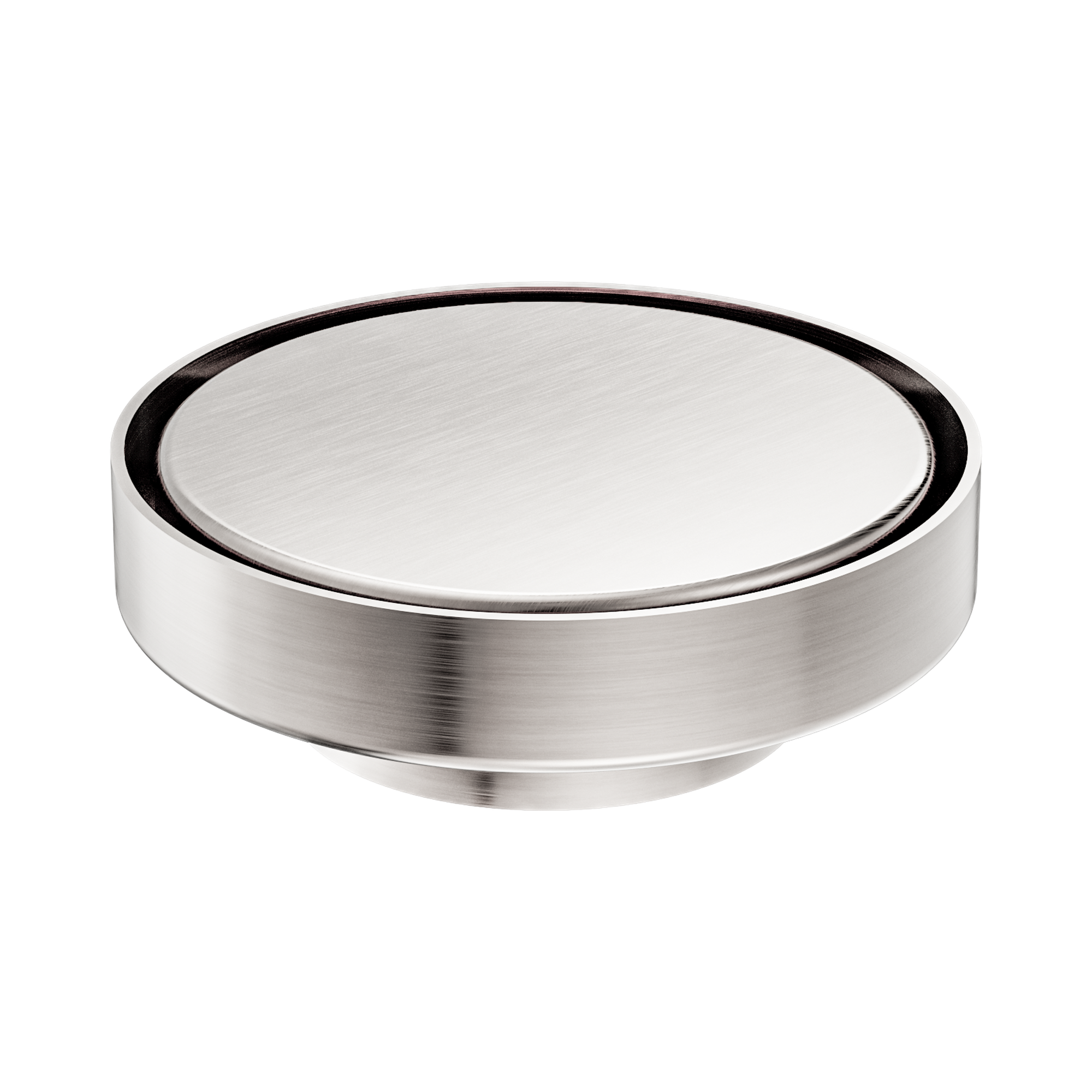 NRFW004 BN 130mm Round Tile Insert Floor Waste 80mm Outlet Brushed Nickel image 2