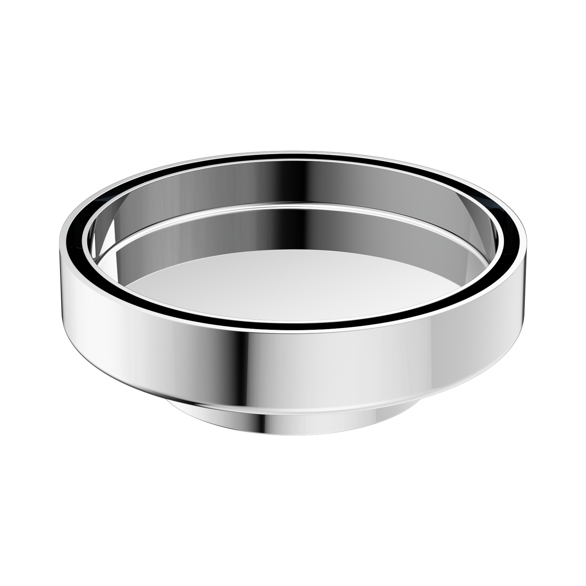 NRFW004 CH 130mm Round Tile Insert Floor Waste 80mm Outlet Chrome image 1