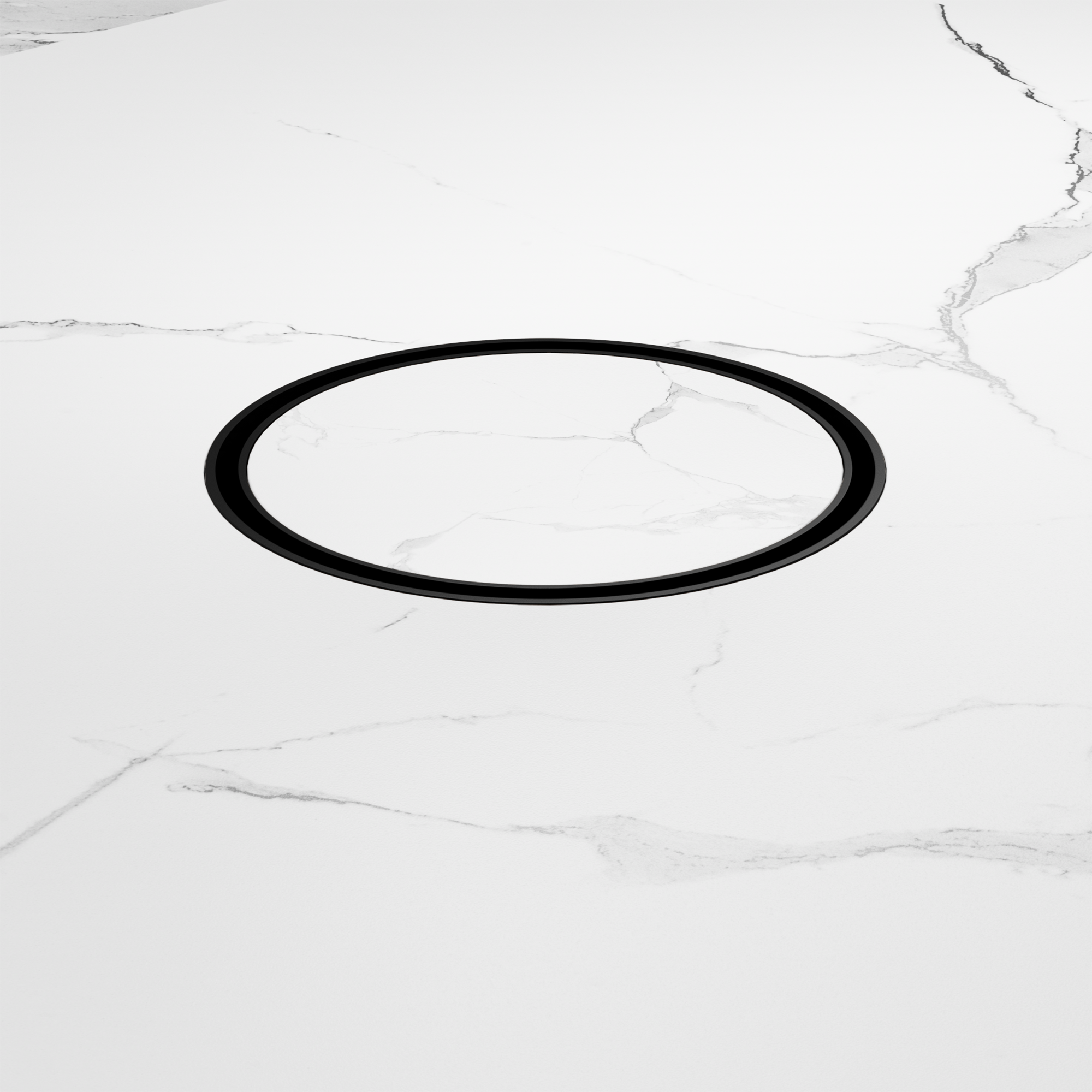 NRFW004 MB 130mm Round Tile Insert Floor Waste 80mm Outlet Matte Black image 3