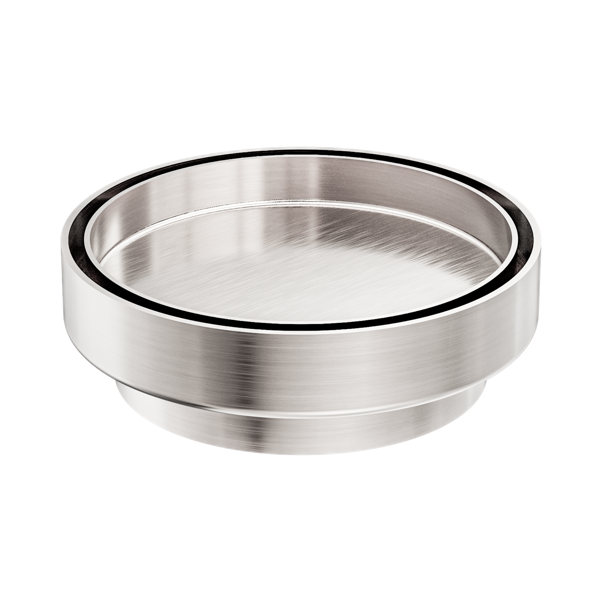 NRFW005 BN 130mm Round Tile Insert Floor Waste 100mm Outlet Brushed Nickel image 1