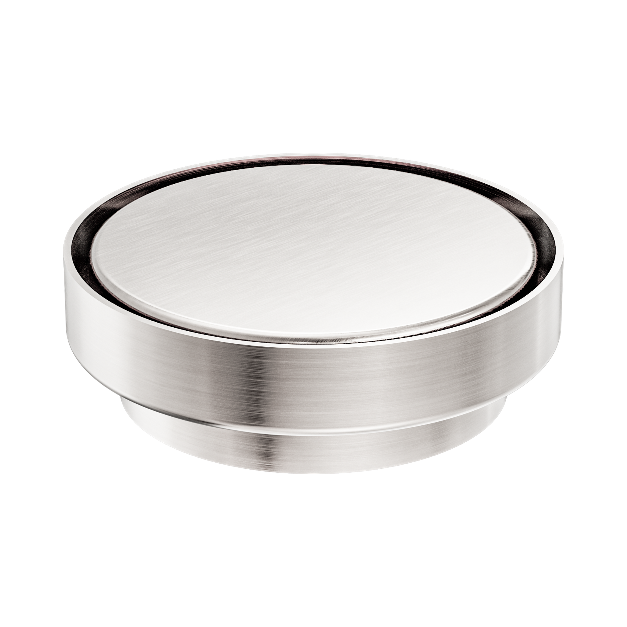 NRFW005 BN 130mm Round Tile Insert Floor Waste 100mm Outlet Brushed Nickel image 2