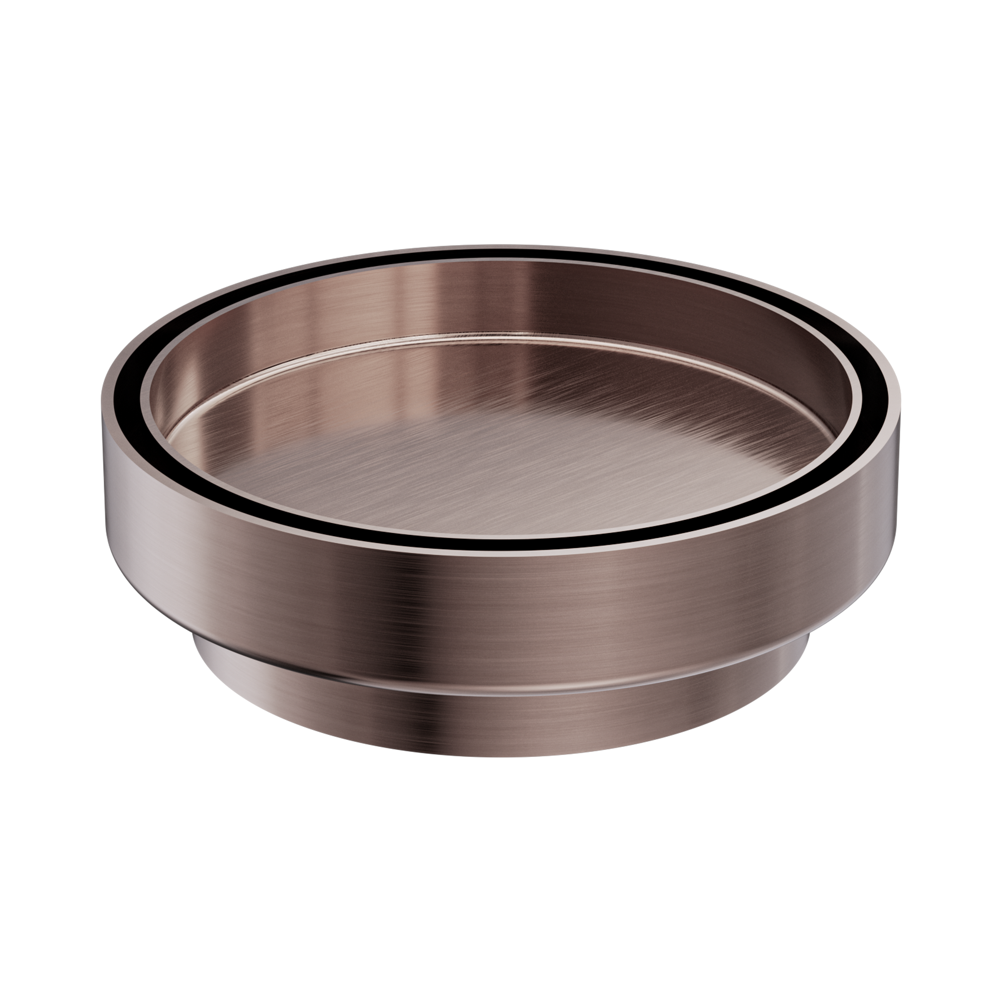 NRFW005 BZ 130mm Round Tile Insert Floor Waste 100mm Outlet Brushed Bronze image 1