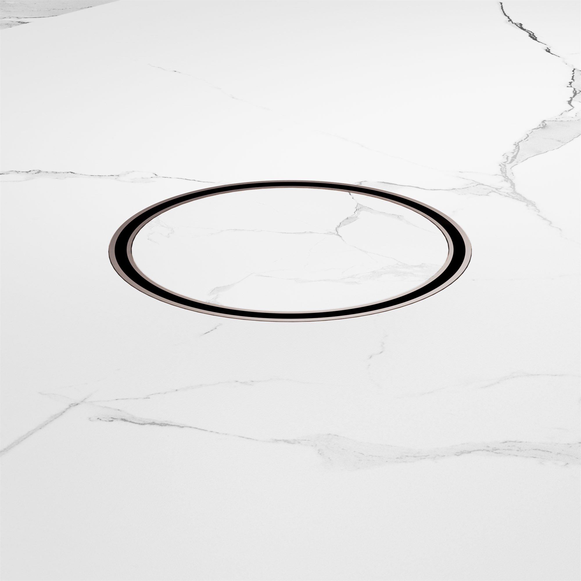 NRFW005 BZ 130mm Round Tile Insert Floor Waste 100mm Outlet Brushed Bronze image 3