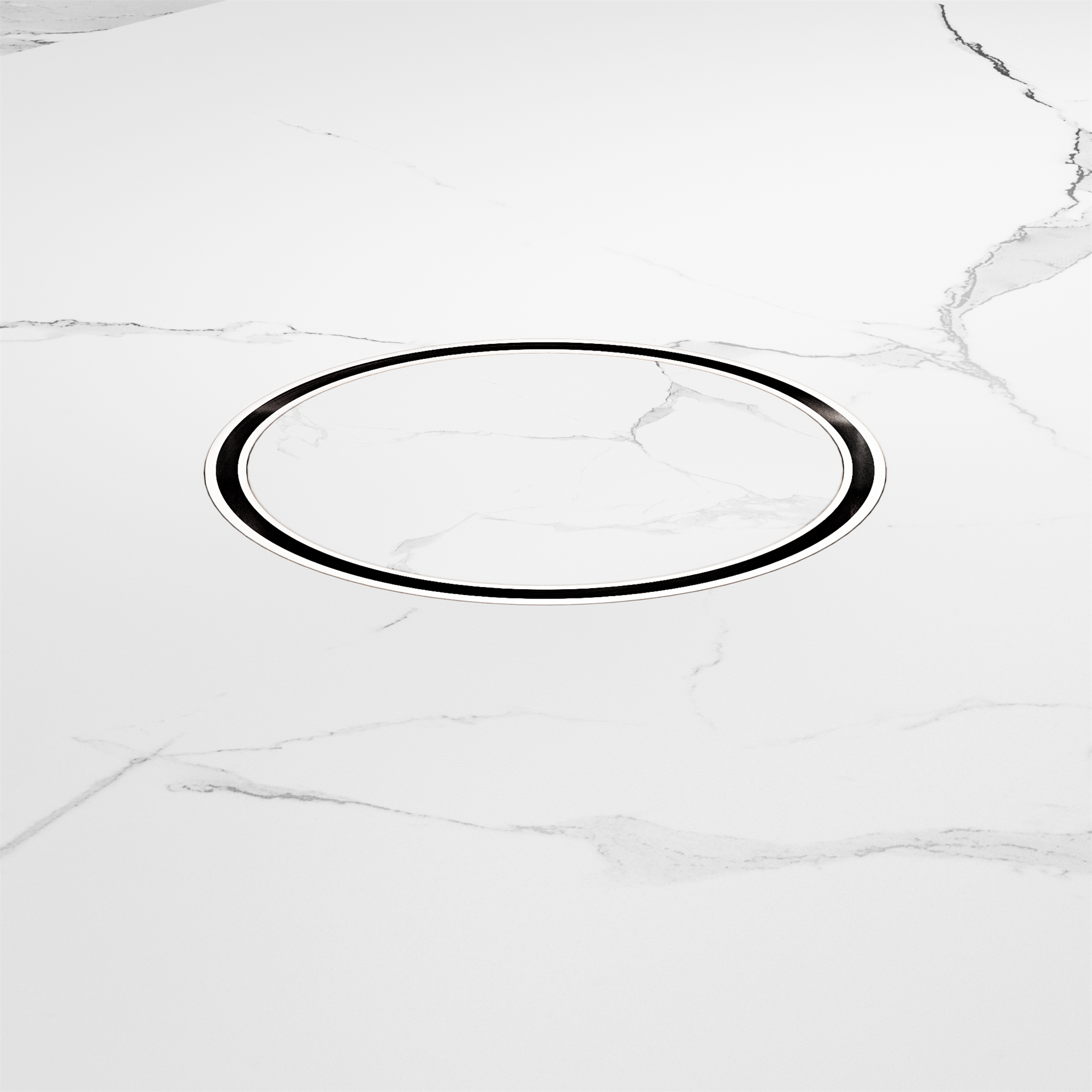 NRFW005 CH 130mm Round Tile Insert Floor Waste 100mm Outlet Chrome image 3
