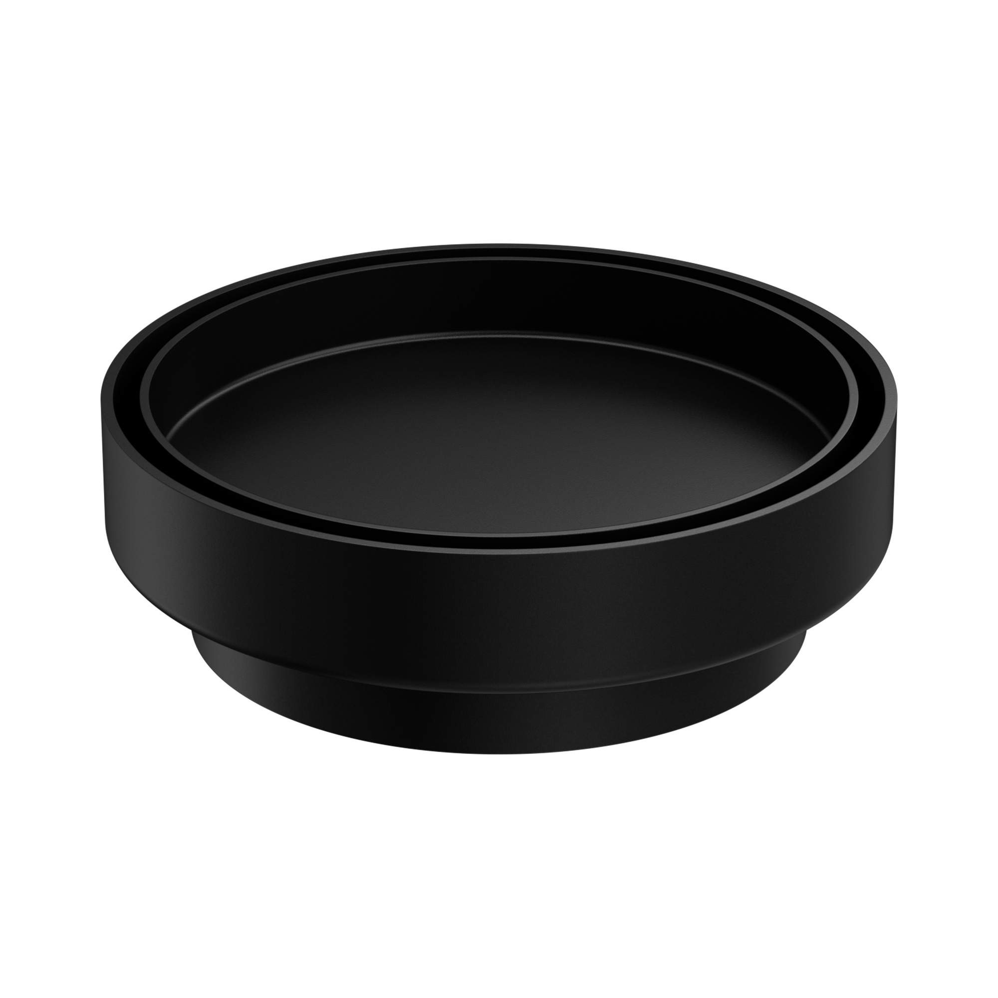NRFW005 MB 130mm Round Tile Insert Floor Waste 100mm Outlet Matte Black image 1