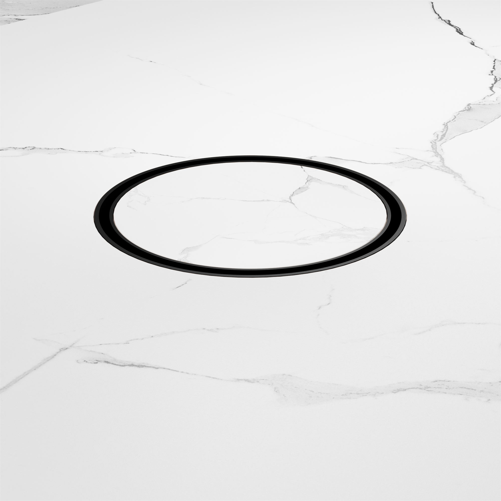 NRFW005 MB 130mm Round Tile Insert Floor Waste 100mm Outlet Matte Black image 3