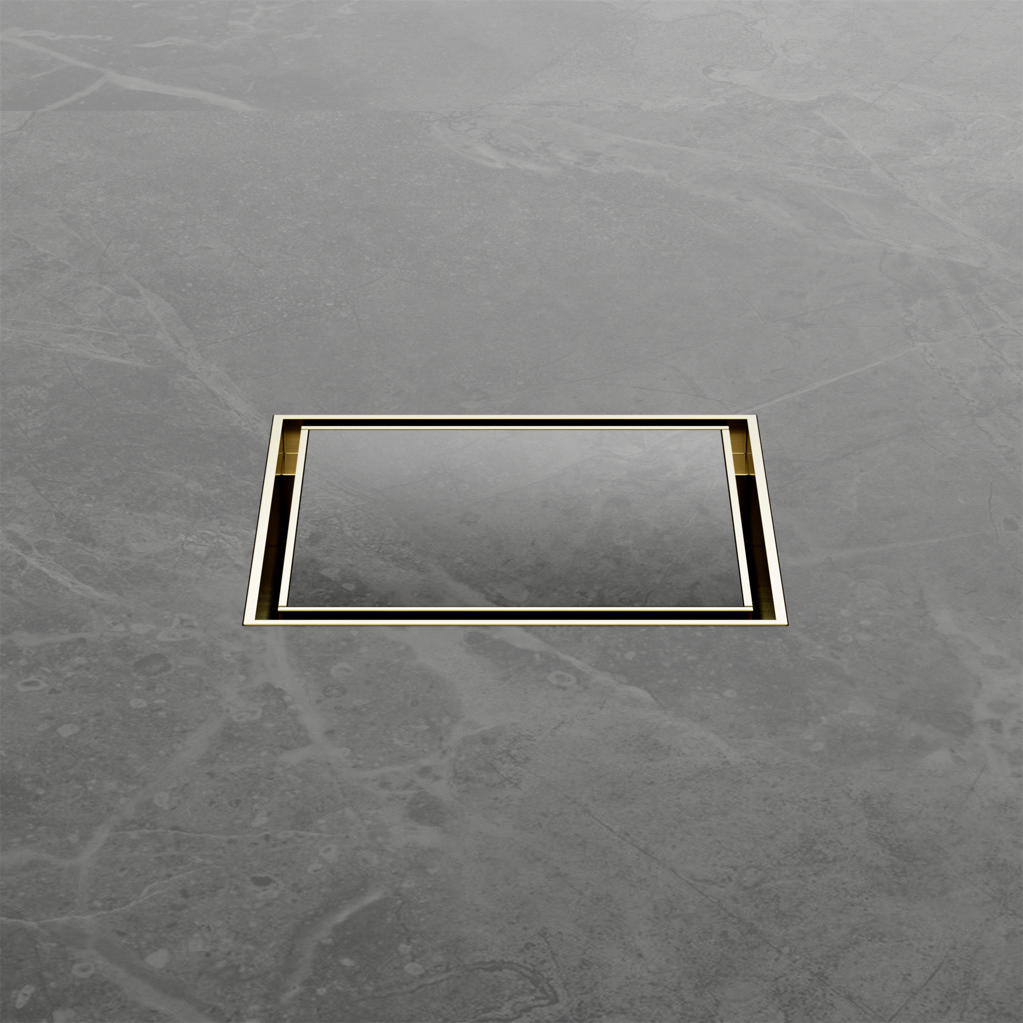 NRFW006 BG 100mm Square Tile Insert Floor Waste 50mm Outlet Brushed Gold image 3