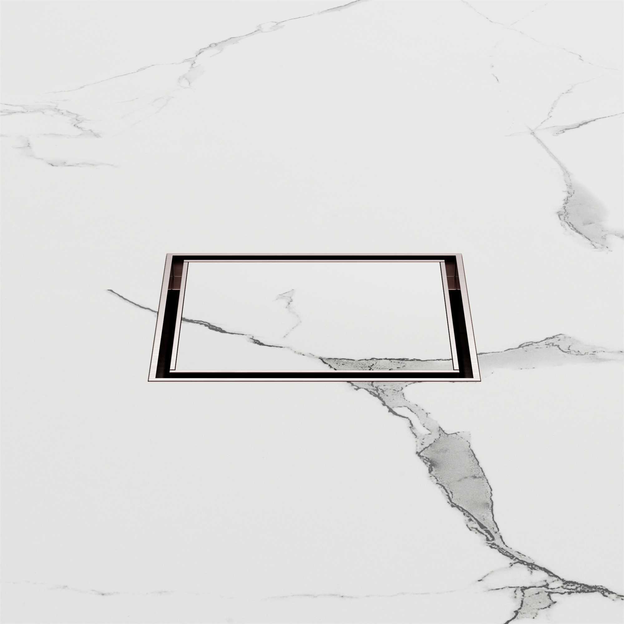 NRFW006 BZ 100mm Square Tile Insert Floor Waste 50mm Outlet Brushed Bronze image 2