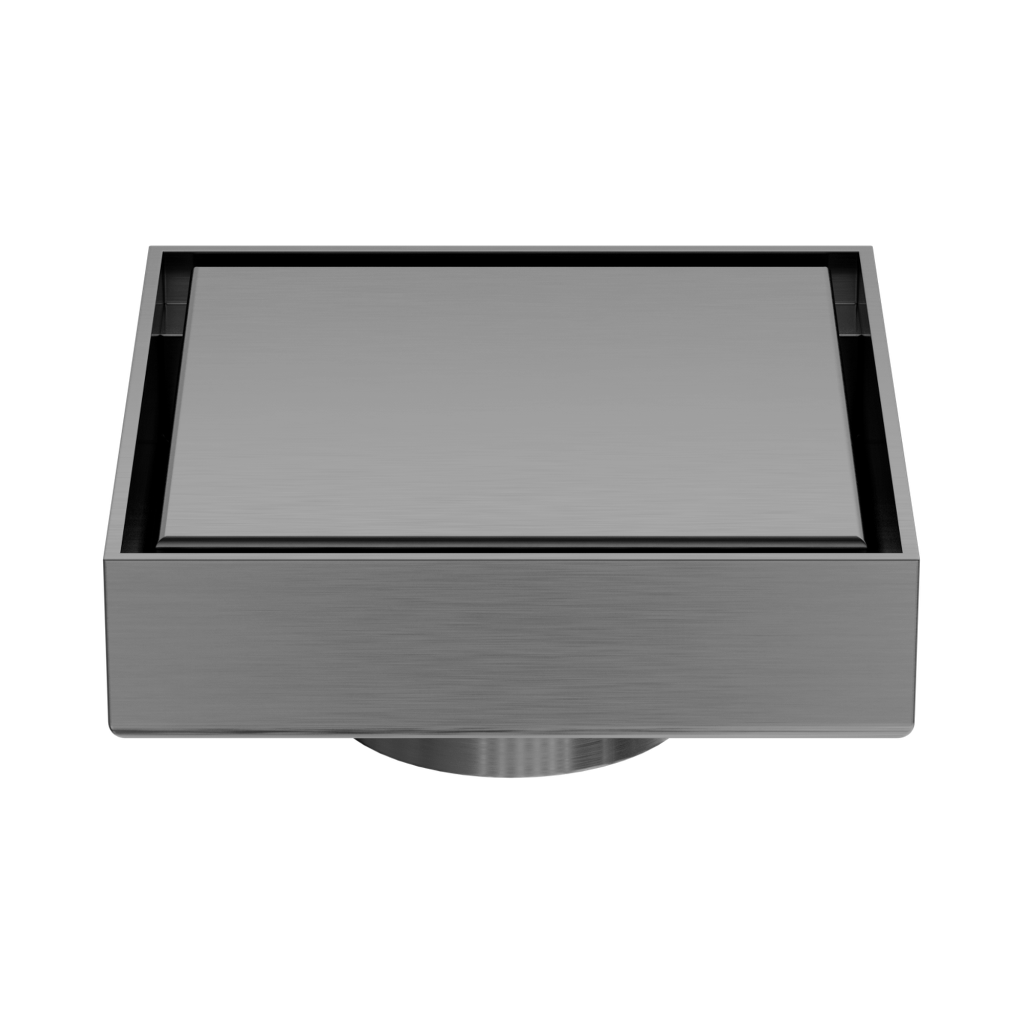 NRFW006 GM 100mm Square Tile Insert Floor Waste 50mm Outlet Gun Metal image 4