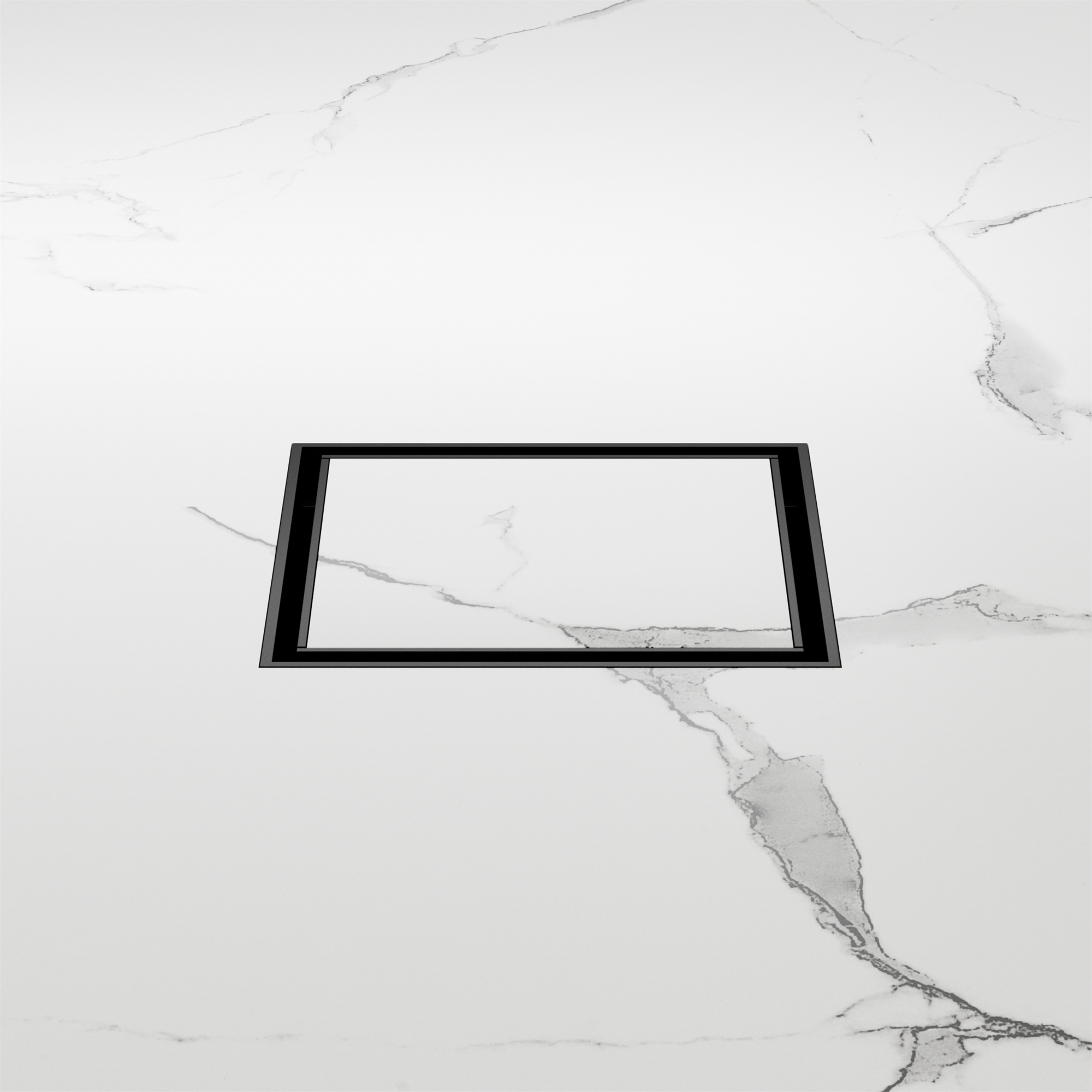 NRFW006 MB 100mm Square Tile Insert Floor Waste 50mm Outlet Matte Black image 2