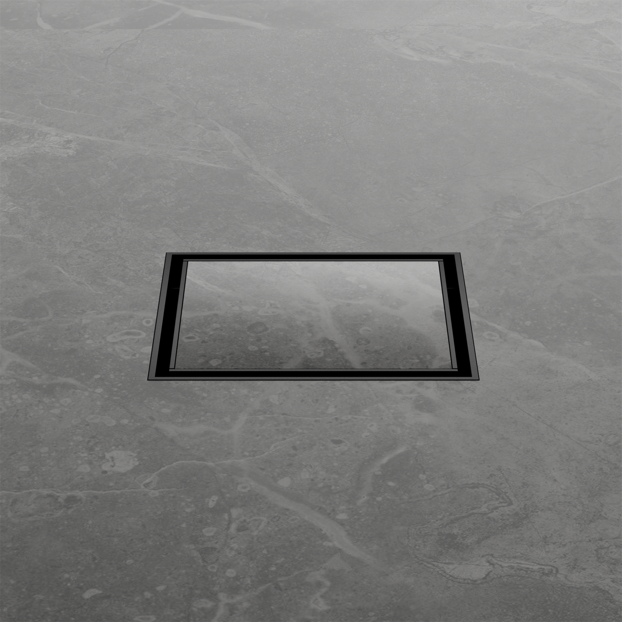 NRFW006 MB 100mm Square Tile Insert Floor Waste 50mm Outlet Matte Black image 3