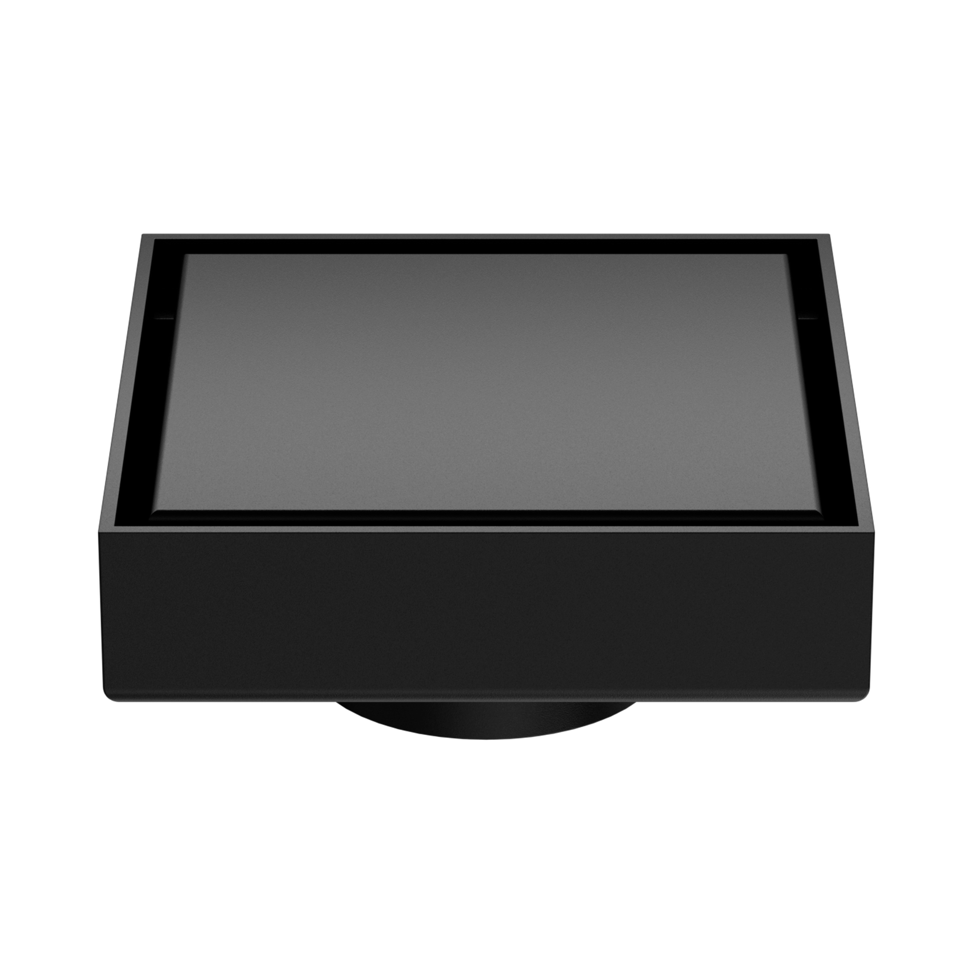 NRFW006 MB 100mm Square Tile Insert Floor Waste 50mm Outlet Matte Black image 4