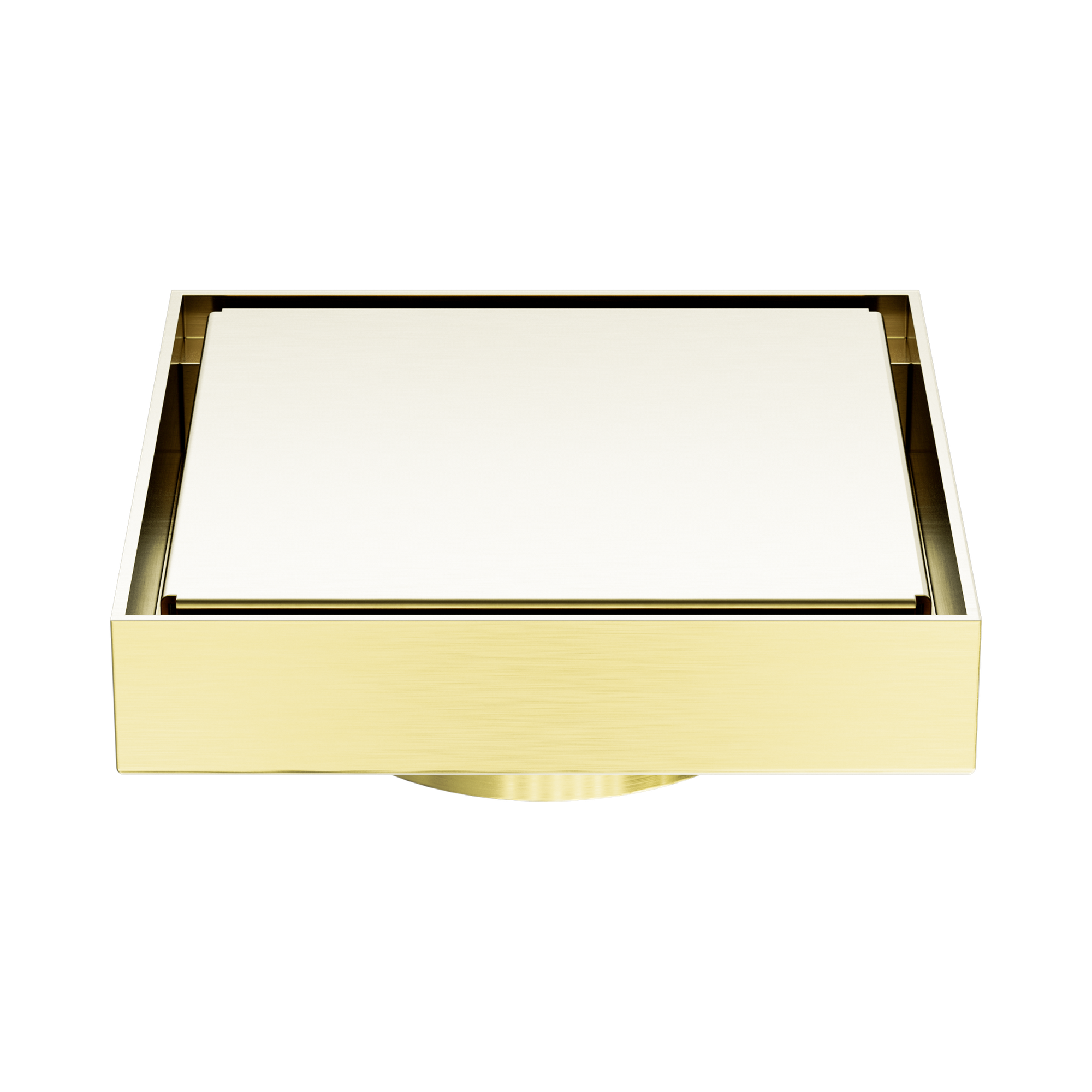 NRFW007 BG 130mm Square Tile Insert Floor Waste 80mm Outlet Brushed Gold image 4