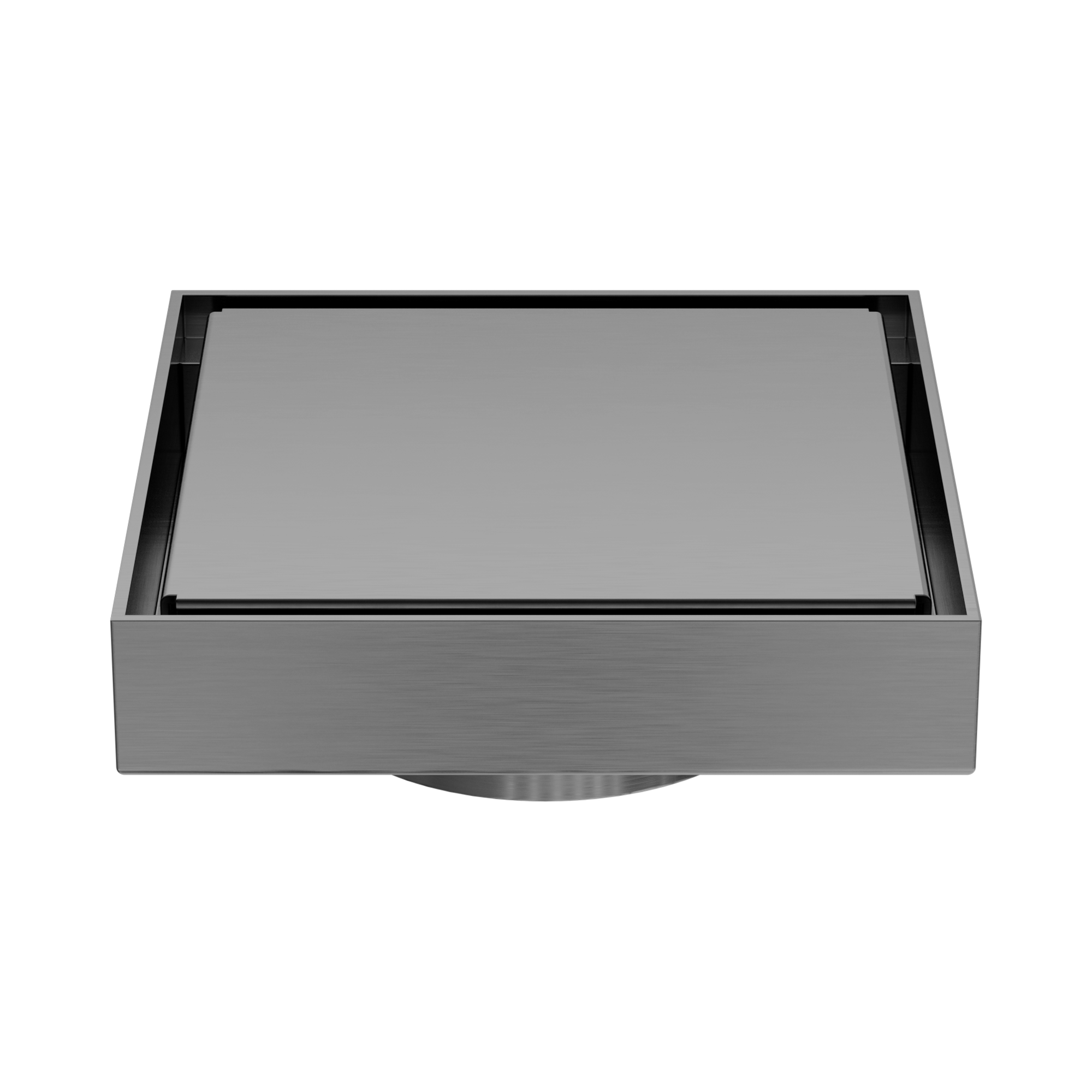 NRFW007 GM 130mm Square Tile Insert Floor Waste 80mm Outlet Gun Metal image 4