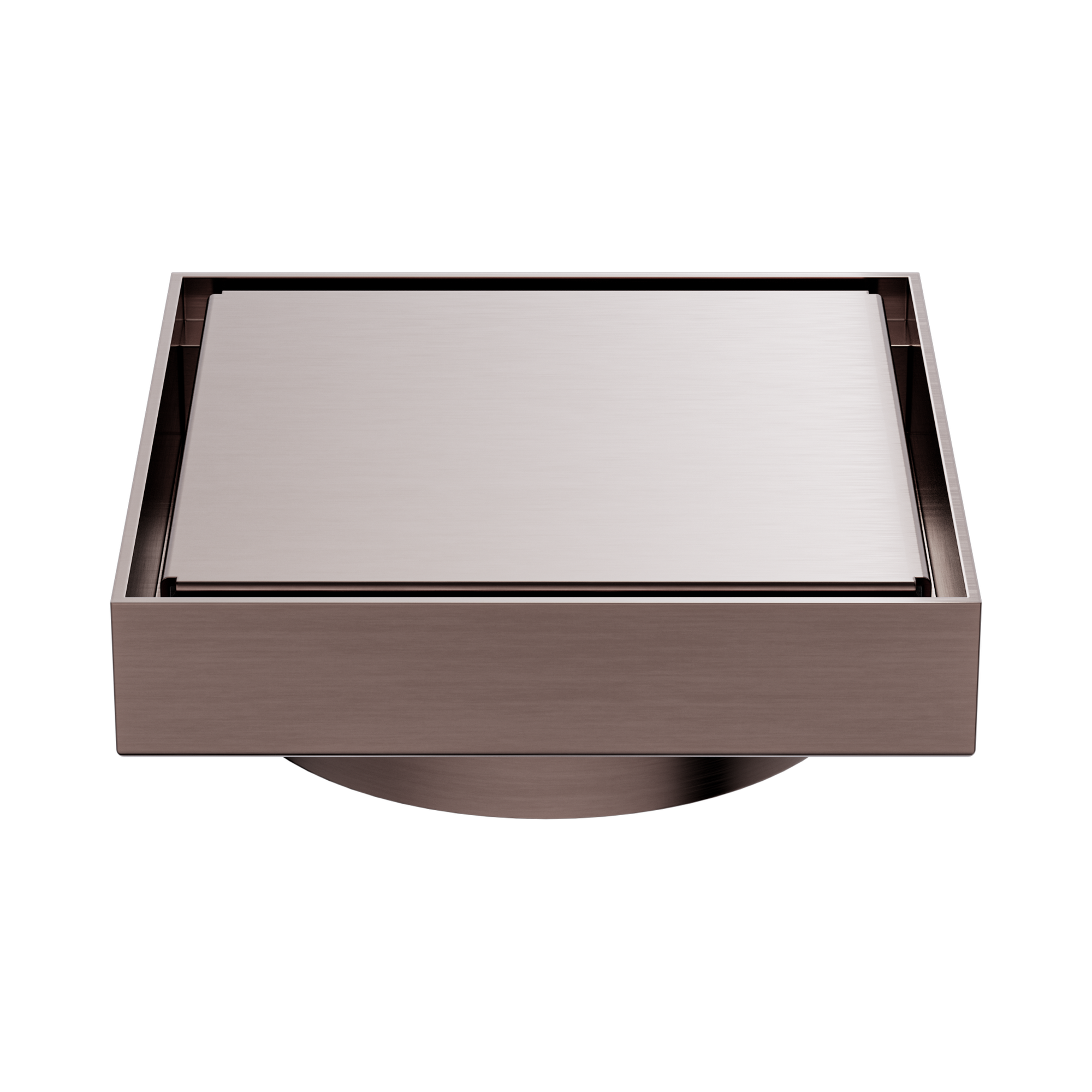 NRFW008 BZ 130mm Square Tile Insert Floor Waste 100mm Outlet Brushed Bronze image 4