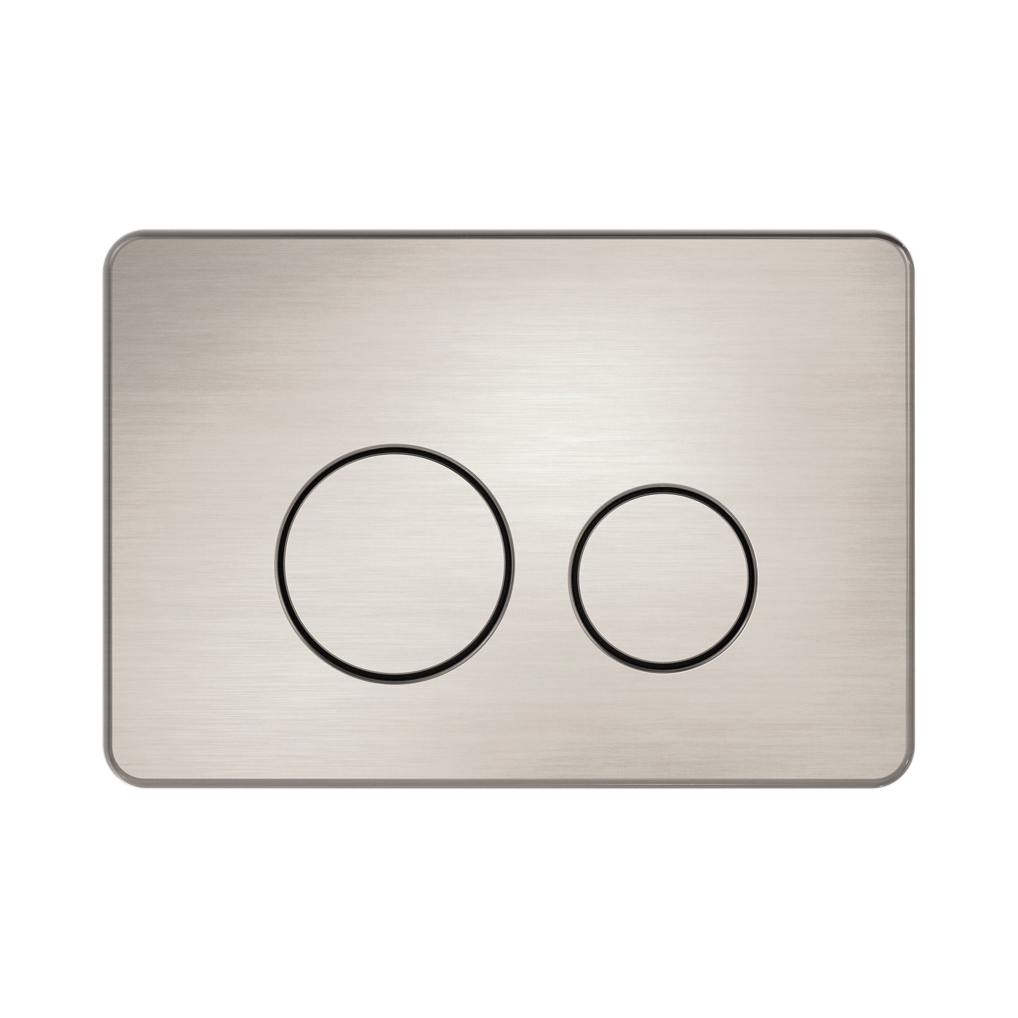 NRPL001 BN In Wall Toilet Push Plate Brushed Nickel image 2