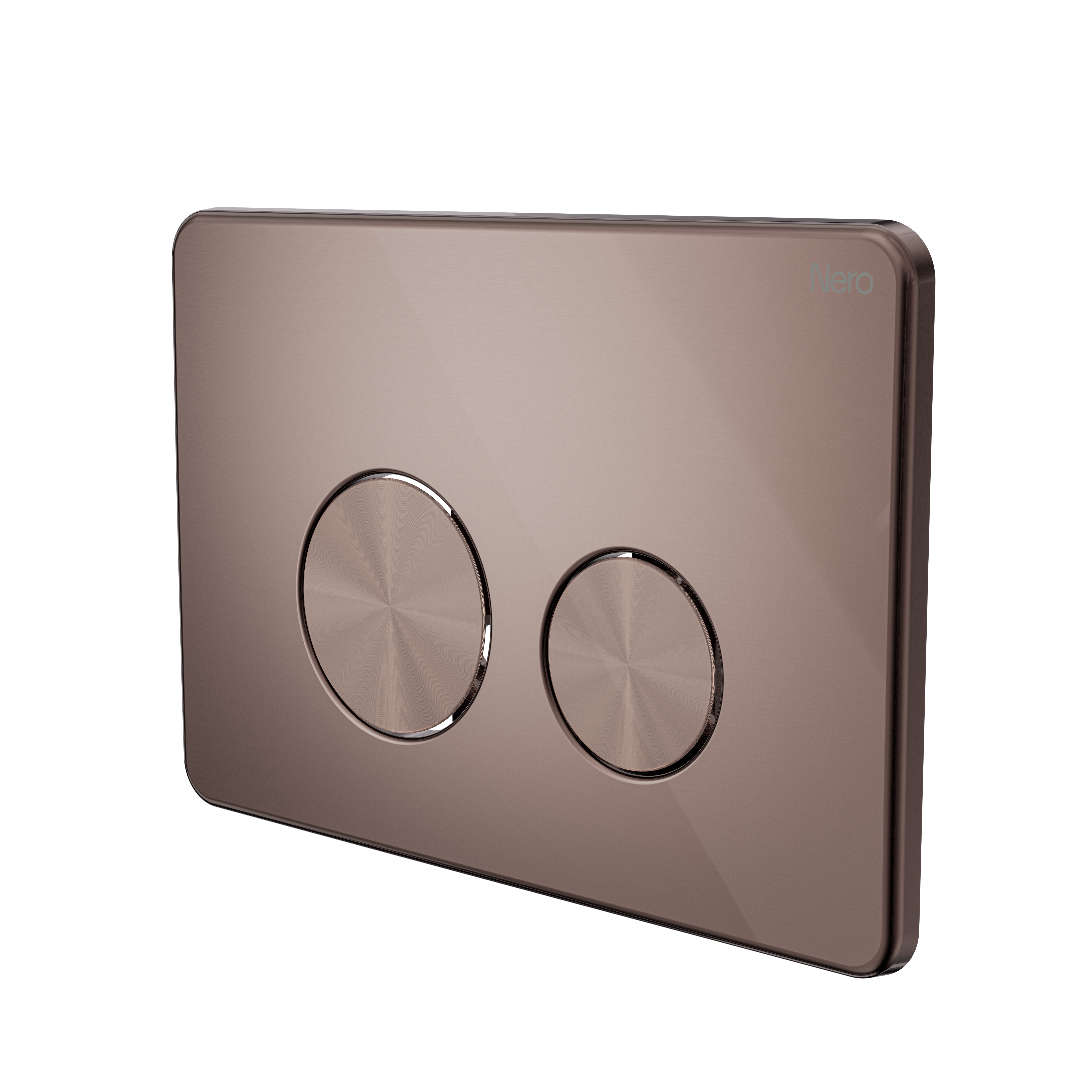 NRPL001 BZ In Wall Toilet Push Plate Brushed Bronze image 1