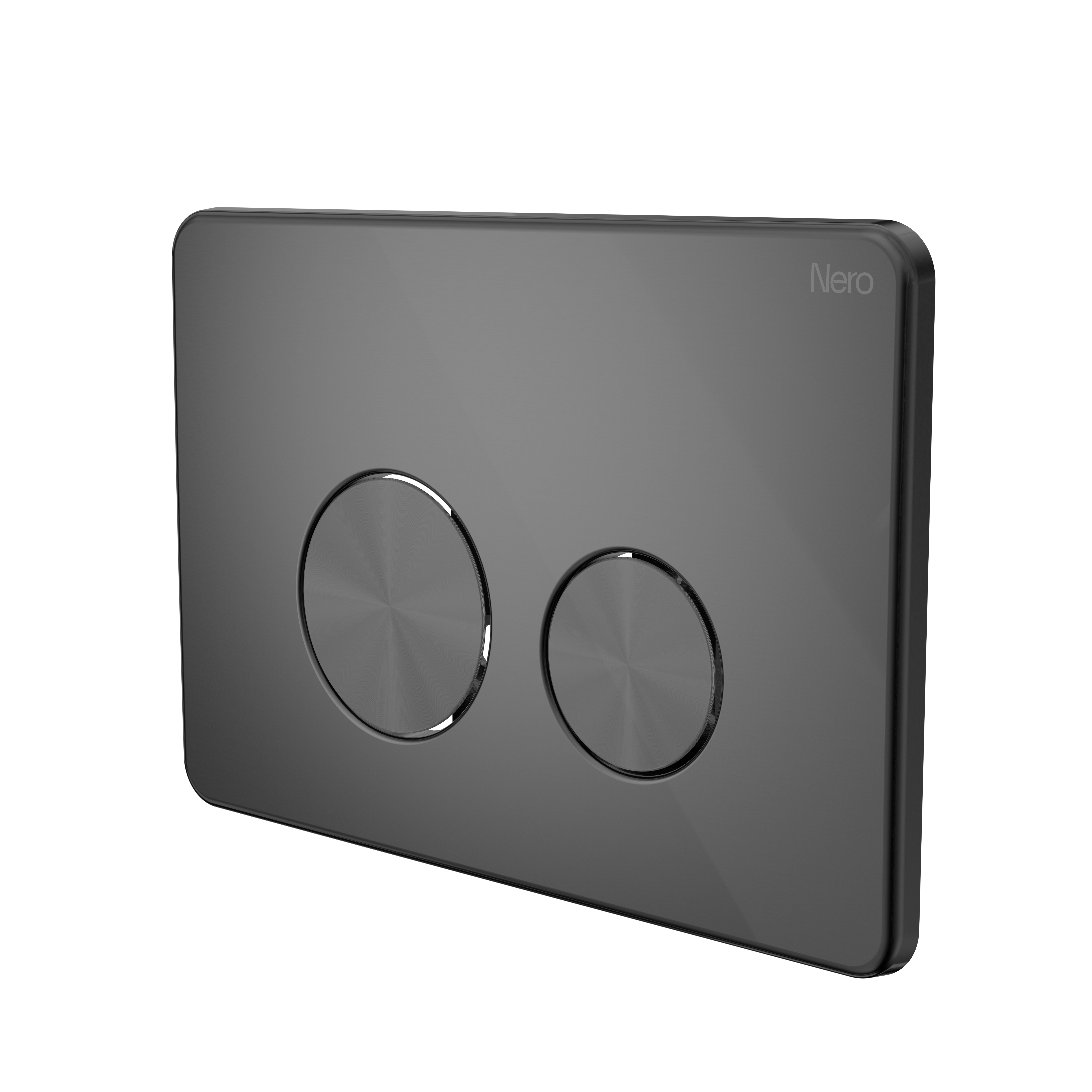 NRPL001 GR In Wall Toilet Push Plate Graphite image 1