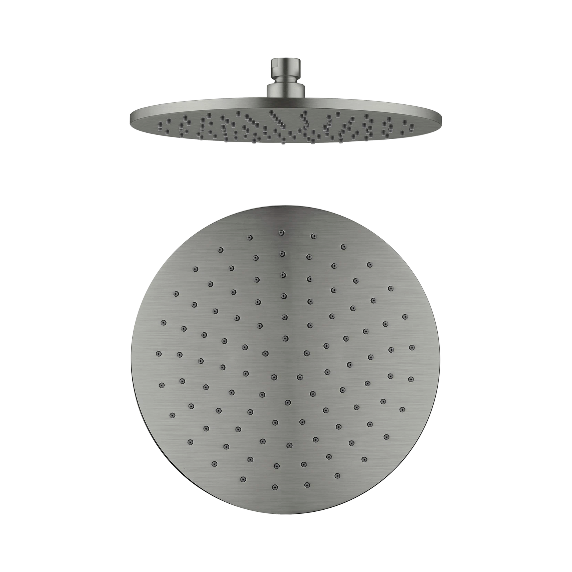 NRROA1001 GM 250mm Round Shower Head Gun Metal image 1