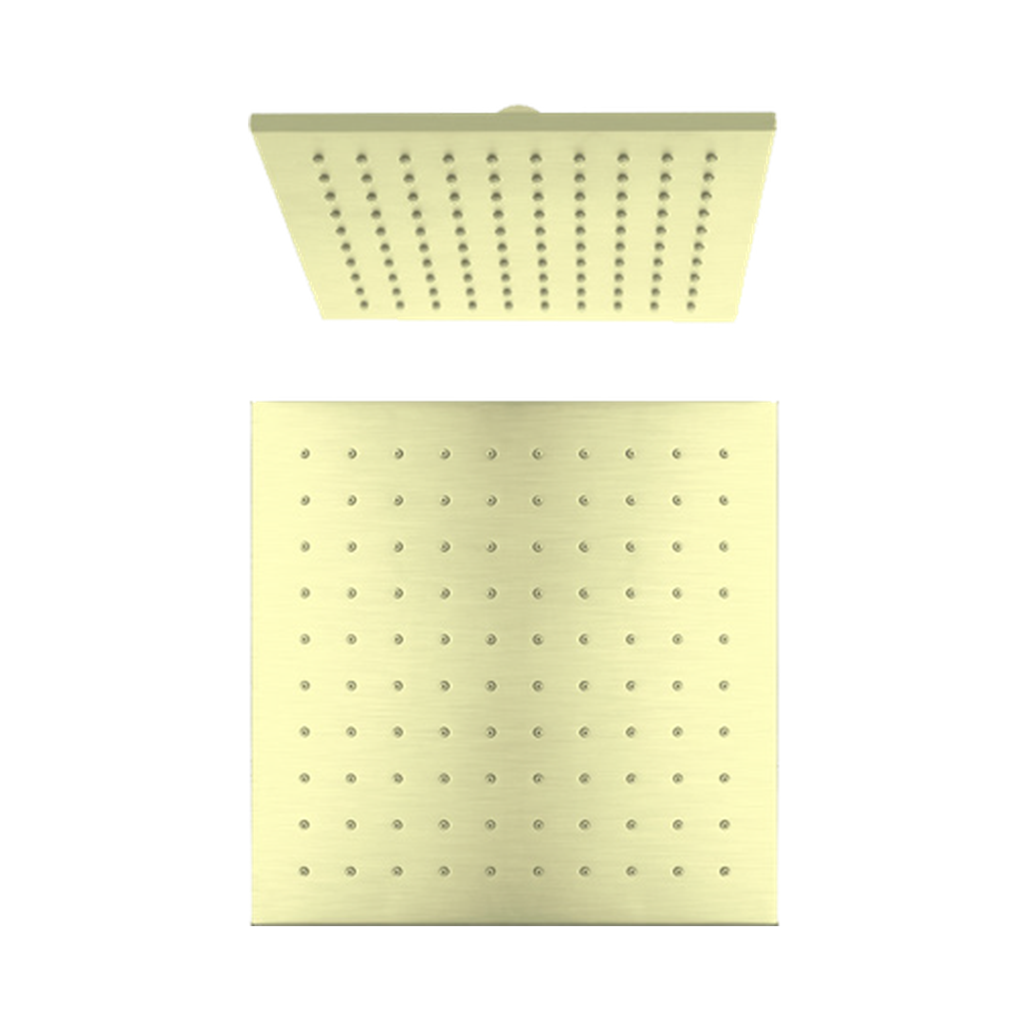 NRROB1003 BG 250mm Square Shower Head Brushed Gold image 1