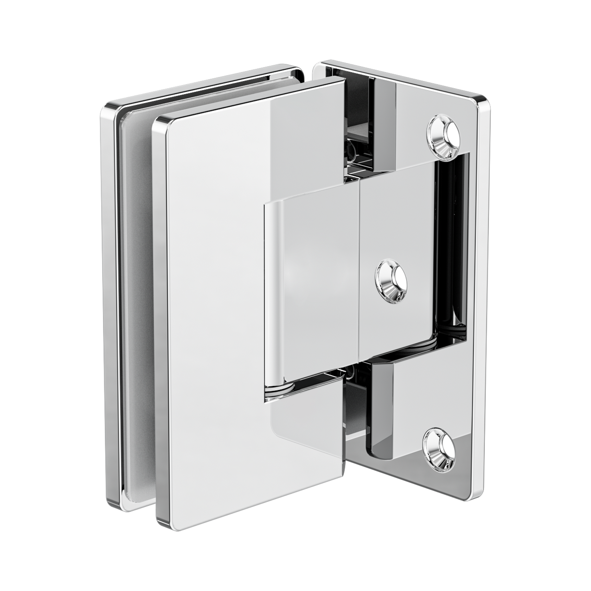 NRSH101a CH 90 Degree Glass To Wall Shower Hinge 10mm Glass Chrome image 1