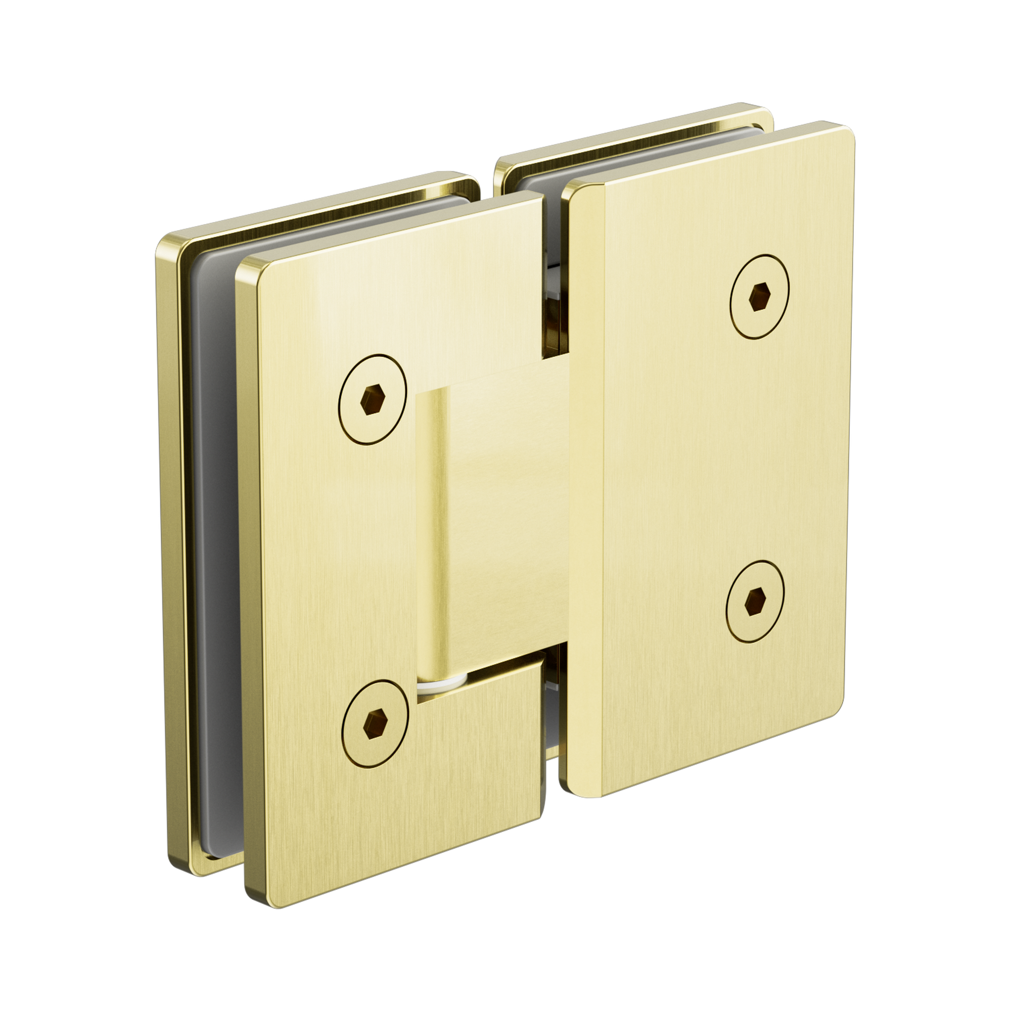 NRSH102a BG 180 Degree Glass To Glass Shower Hinge 10mm Glass Brushed Gold image 1