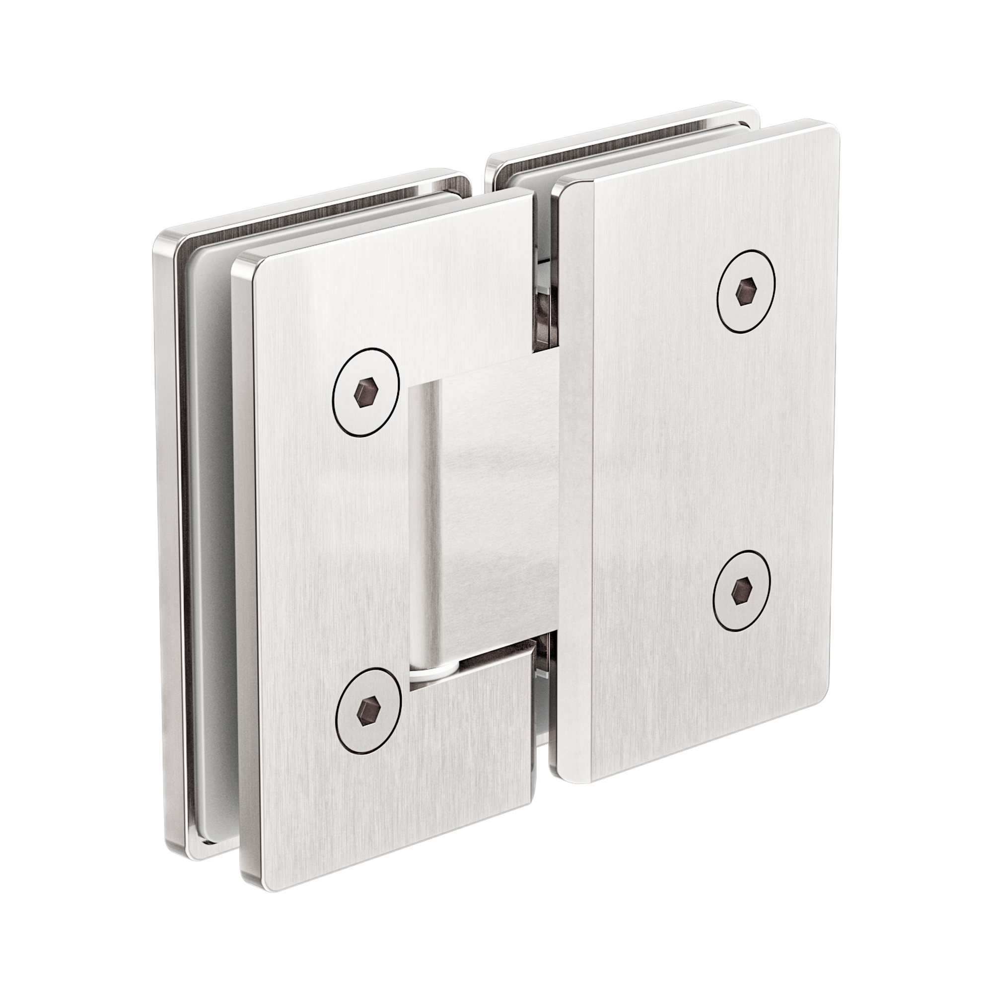 NRSH102a BN 180 Degree Glass To Glass Shower Hinge 10mm Glass Brushed Nickel image 1