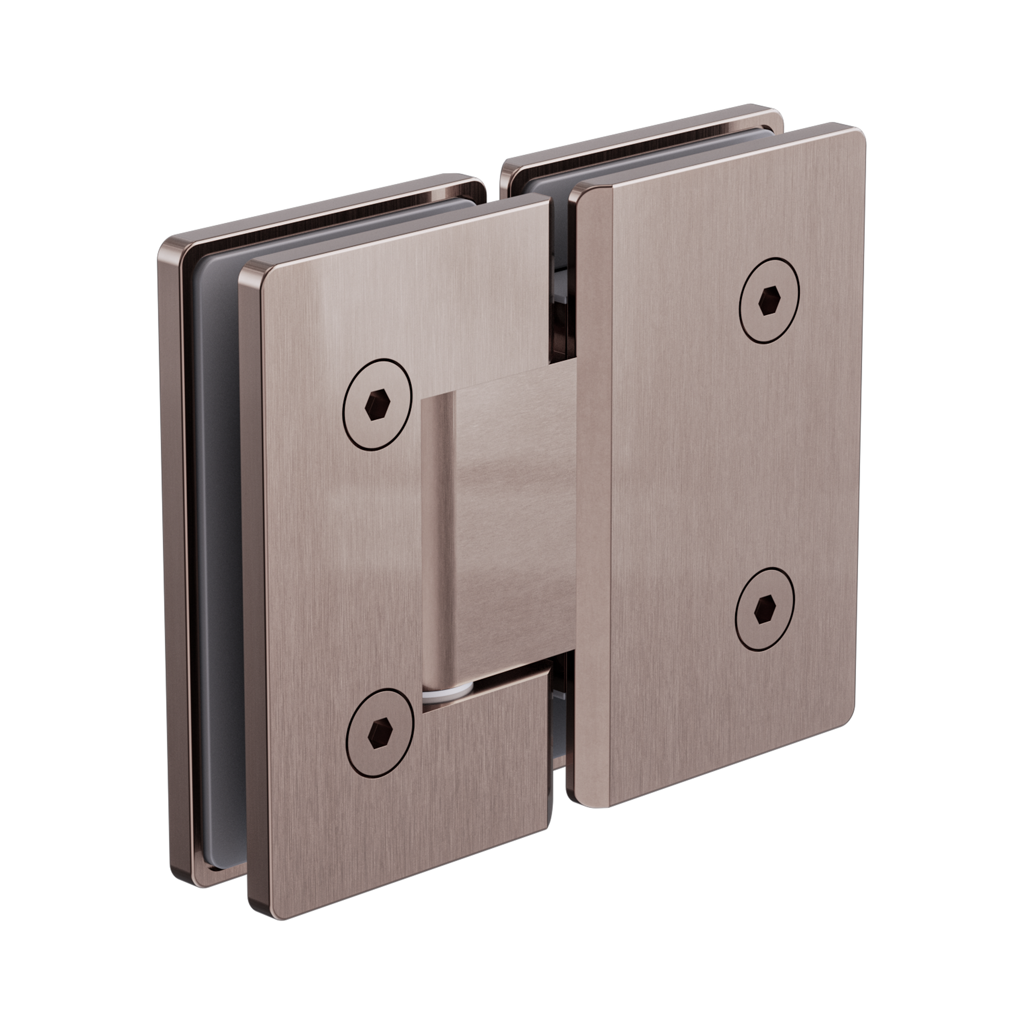 NRSH102a BZ 180 Degree Glass To Glass Shower Hinge 10mm Glass Brushed Bronze image 1