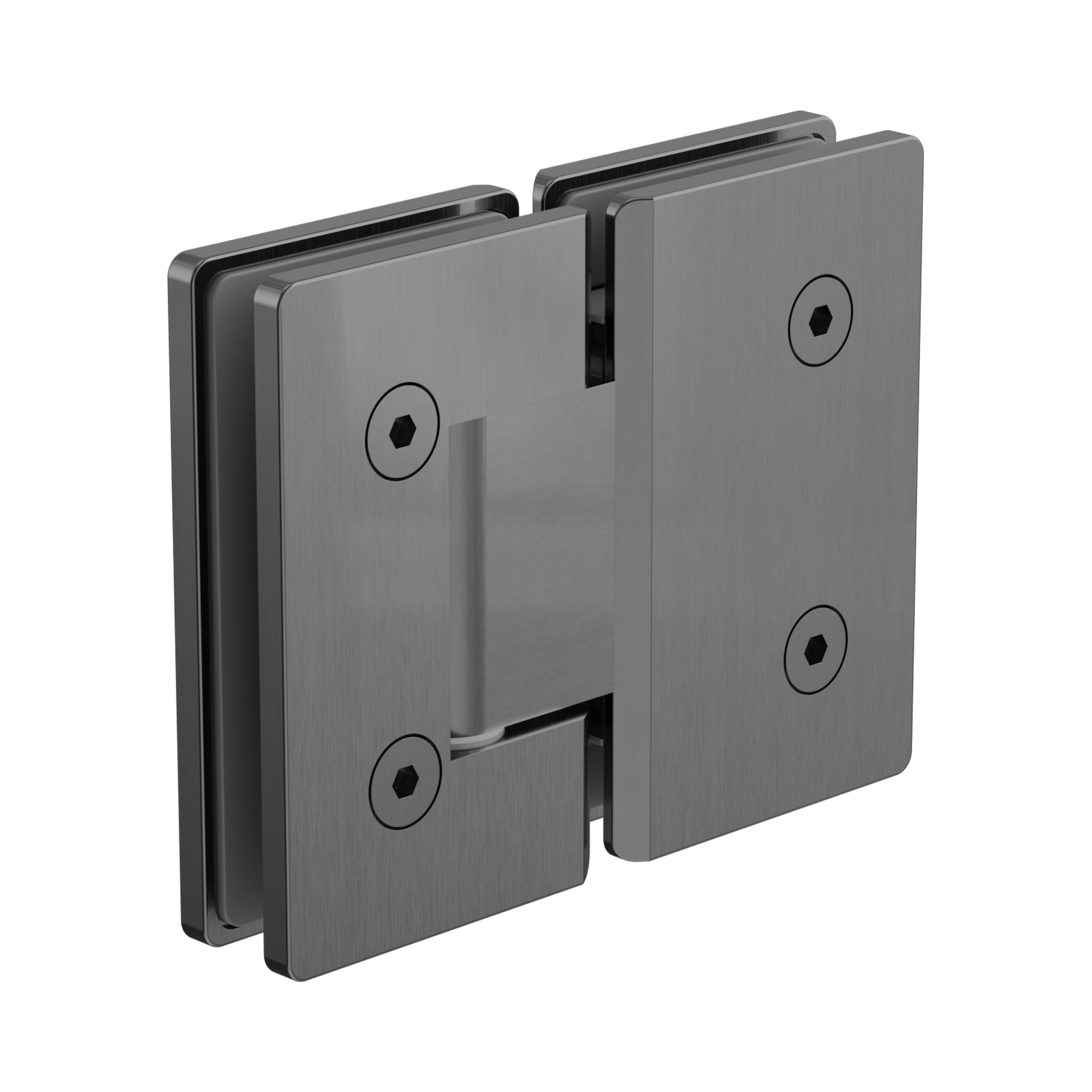 NRSH102a GM 180 Degree Glass To Glass Shower Hinge 10mm Glass Gun Metal image 1