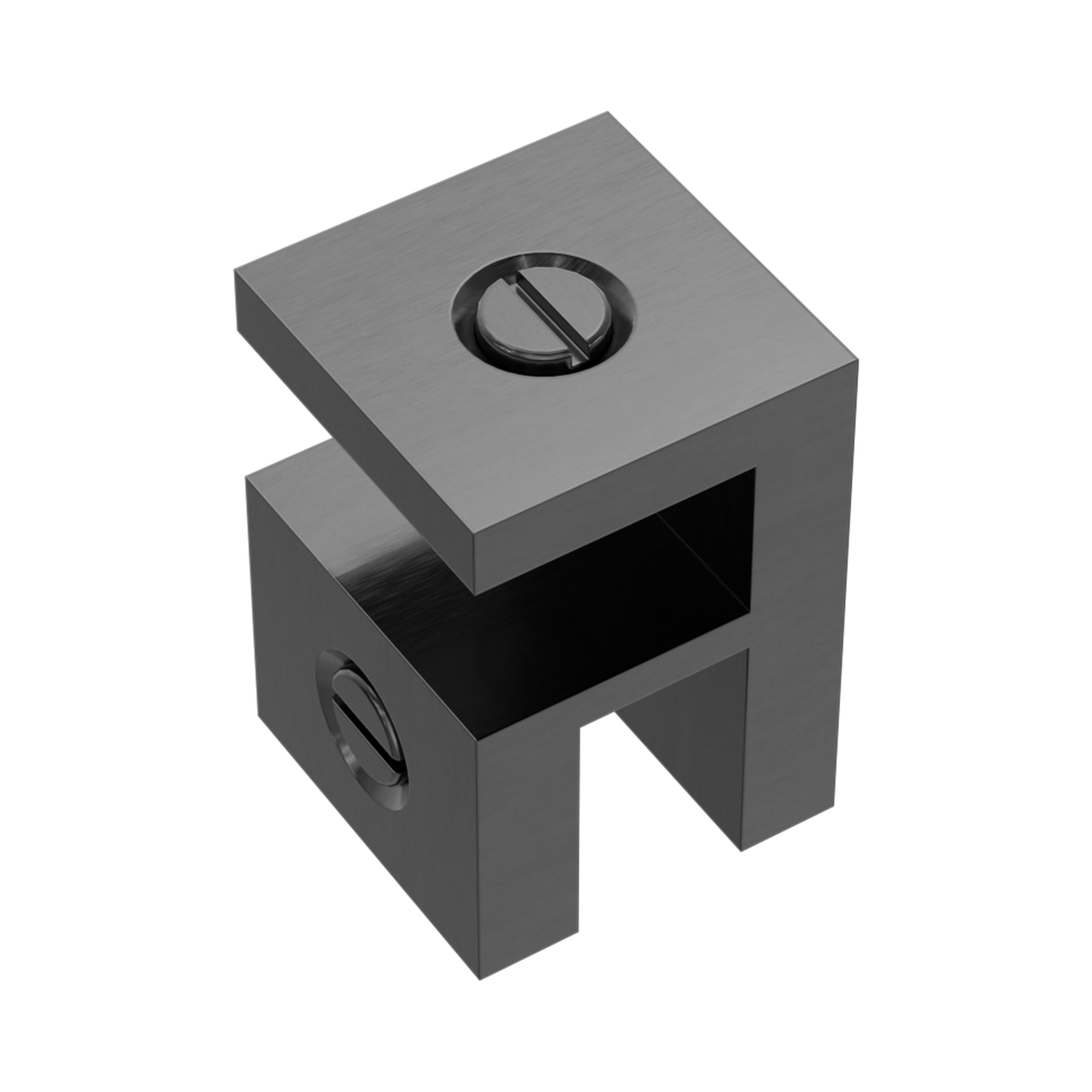 NRSH201 GM Over Panel Glass To Glass Fitting 10mm Glass Gun Metal image 1