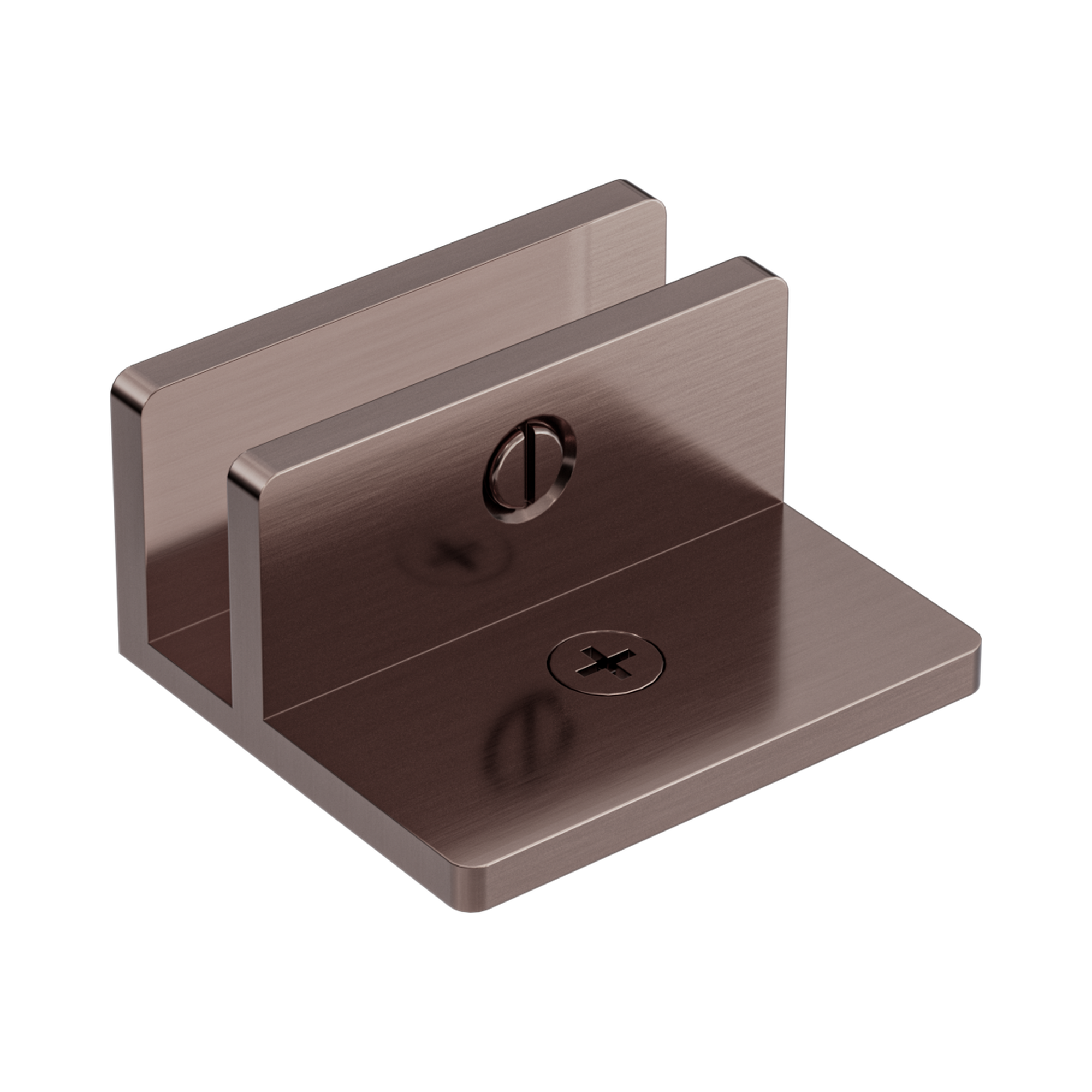 NRSH202 BZ Shower F Bracket 10mm Glass Brushed Bronze image 1