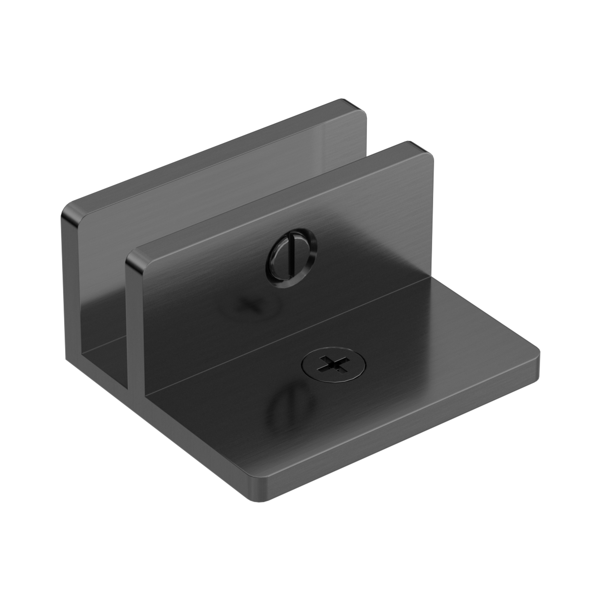 NRSH202 GM Shower F Bracket 10mm Glass Gun Metal image 1