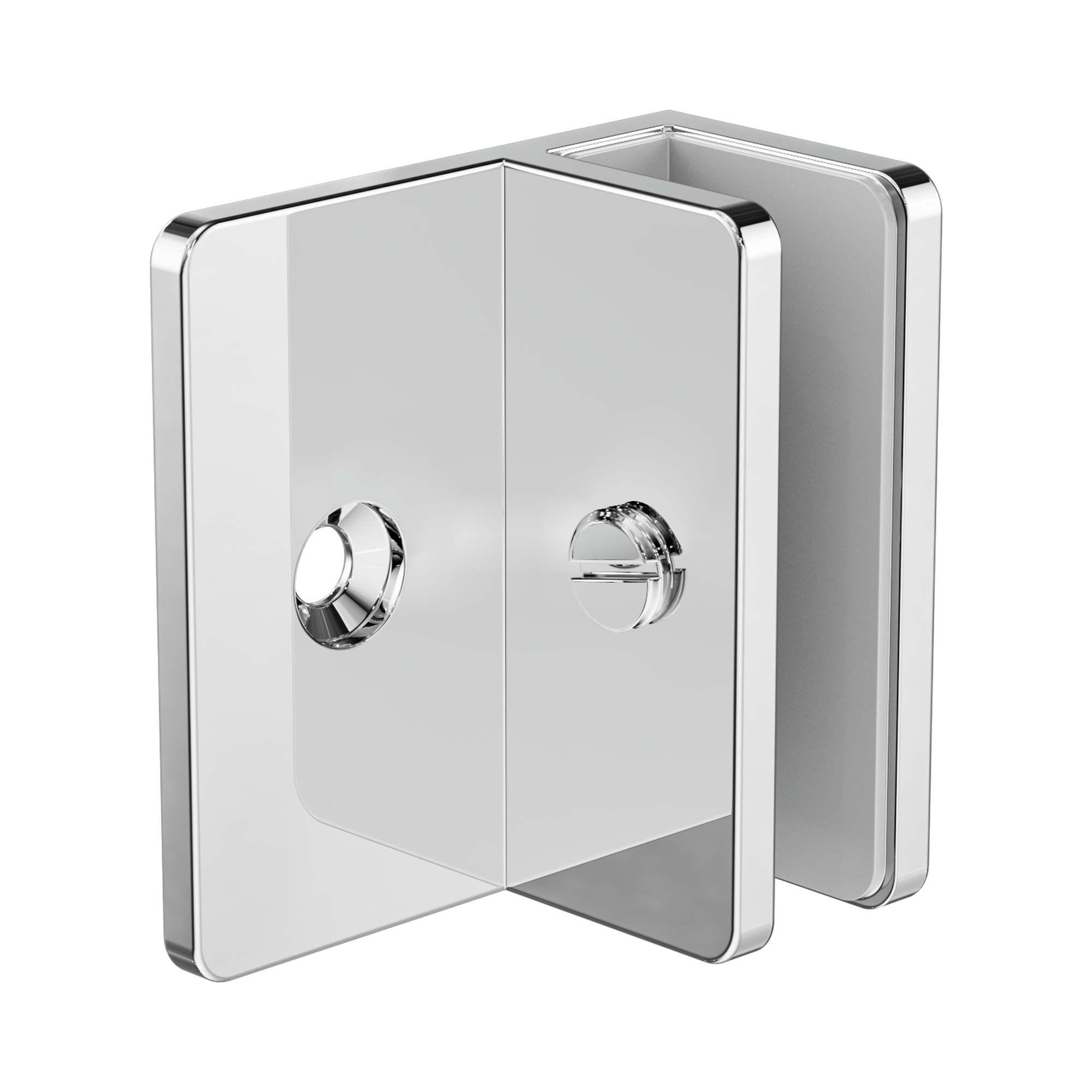 NRSH202a CH Shower F Bracket 10mm Glass Chrome image 1