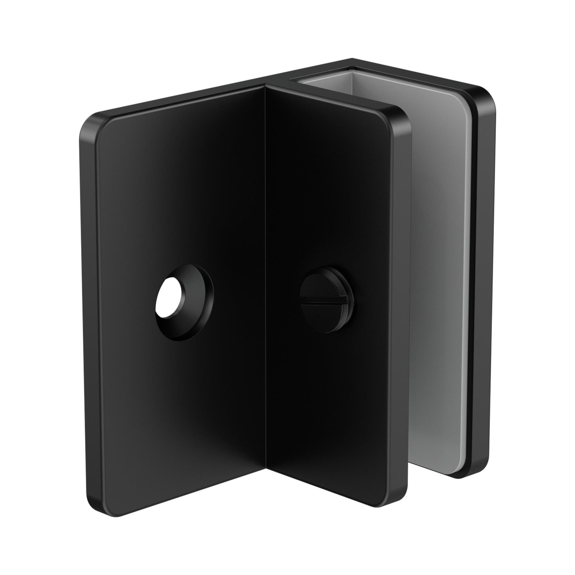 NRSH202a MB Shower F Bracket 10mm Glass Matte Black image 1