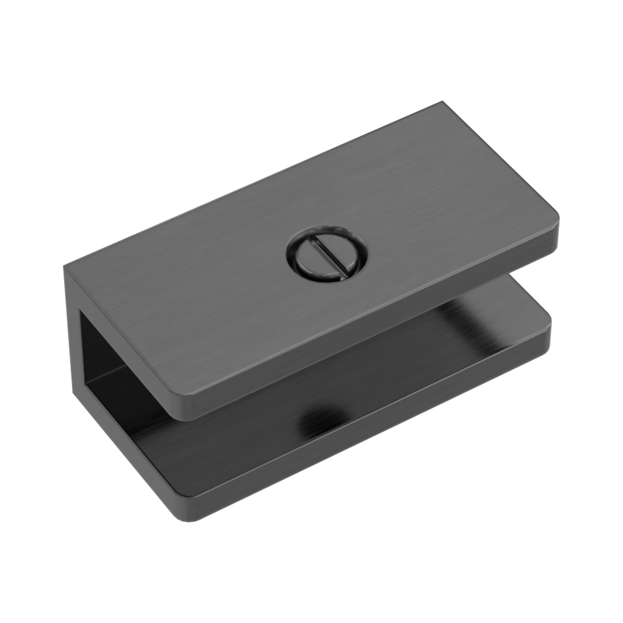 NRSH203 GM Shower U Bracket 10mm Glass Gun Metal image 1