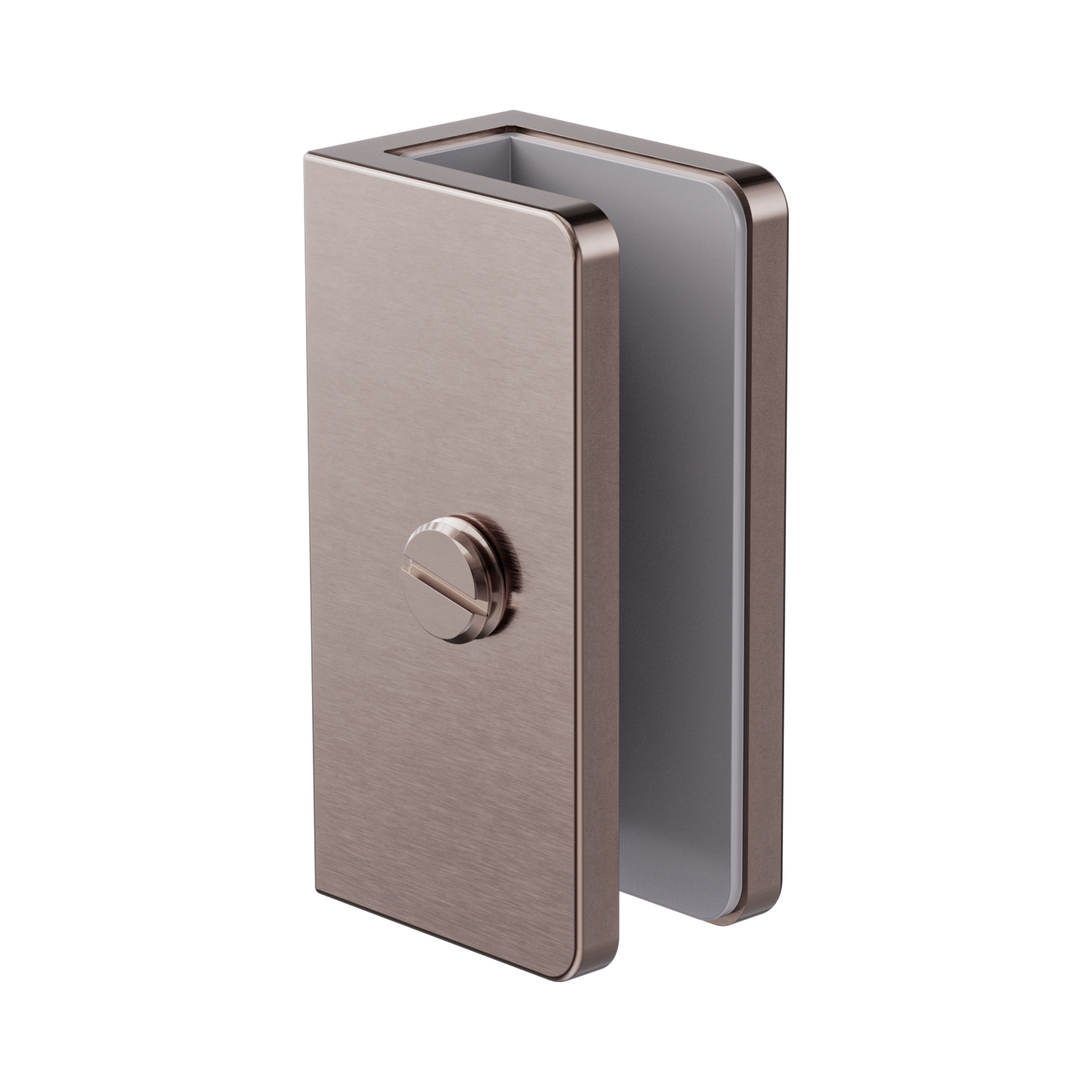 NRSH203a BZ Shower U Bracket 10mm Glass Brushed Bronze image 1