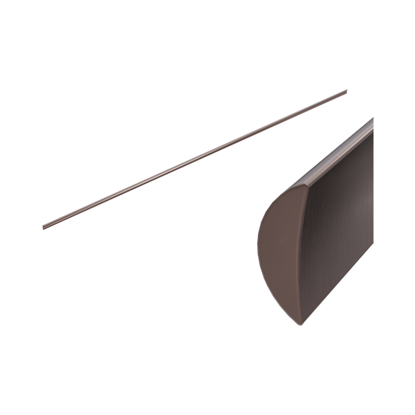 NRSH401 BZ Half Round Water Seal Rail 750mm Brushed Bronze Thumb
