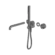 Opal Progressive Shower System Separate Plate With Spout 230mm Trim Kits Only Graphite
