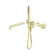 Opal Progressive Shower System Separate Plate With Spout 250mm Trim Kits Only Brushed Gold