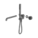 Kara Progressive Shower System Separate Plate With Spout 230mm Trim Kits Only Gun Metal