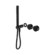 Kara Progressive Shower System Separate Plate Trim Kits Only Matte Black