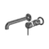 Zen SS316L Wall Basin/Bath Mixer Separate Back Plate 185mm Spout Trim Kits Only Graphite