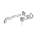 Zen SS316L Wall Basin/Bath Mixer Separate Back Plate 230mm Spout Trim Kits Only Brushed Nickel