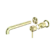 Zen SS316L Wall Basin/Bath Mixer Separate Back Plate 230mm Spout Trim Kits Only Brushed Gold