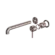 Zen SS316L Wall Basin/Bath Mixer Separate Back Plate 230mm Spout Trim Kits Only Brushed Bronze