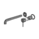 Zen SS316L Wall Basin/Bath Mixer Separate Back Plate 230mm Spout Trim Kits Only Graphite