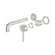 Dolce Wall Basin/Bath Mixer Separate Back Plate Trim Kits Only Brushed Nickel